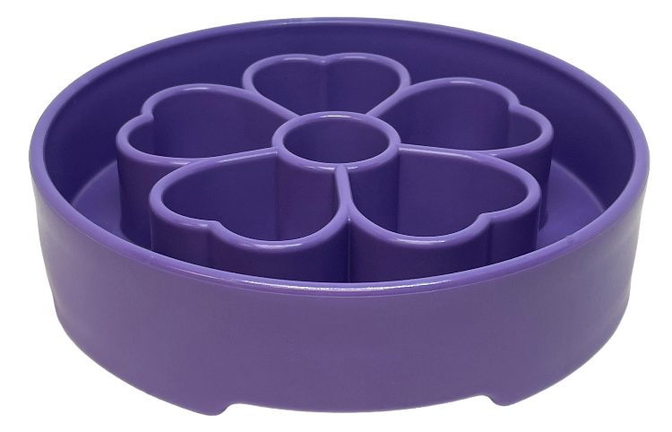 SodaPup Dog Toys - Flower Design eBowl Enrichment Slow Feeder Bowl for Dogs: Flower Bowl - Purple