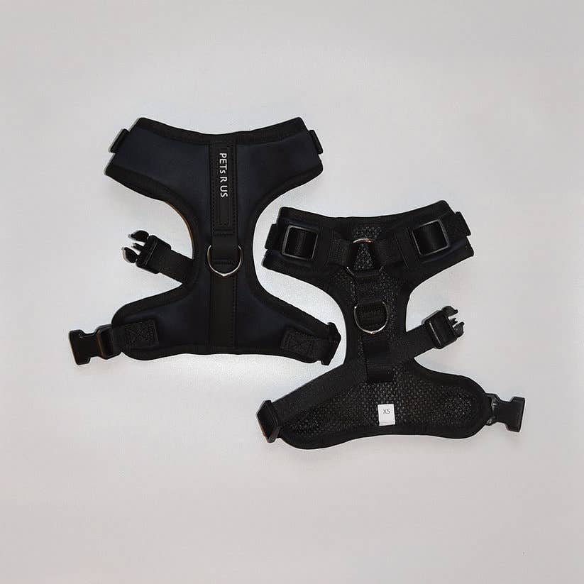 PETs R US - Adjustable No Pull Dog Harness, Charcoal Black: S