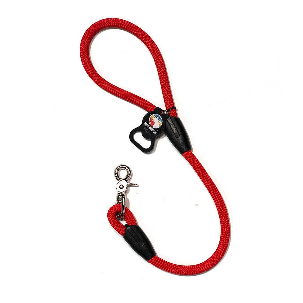 Rope Hounds - 2' Dog Traffic Lead - Reds: Hog Wild