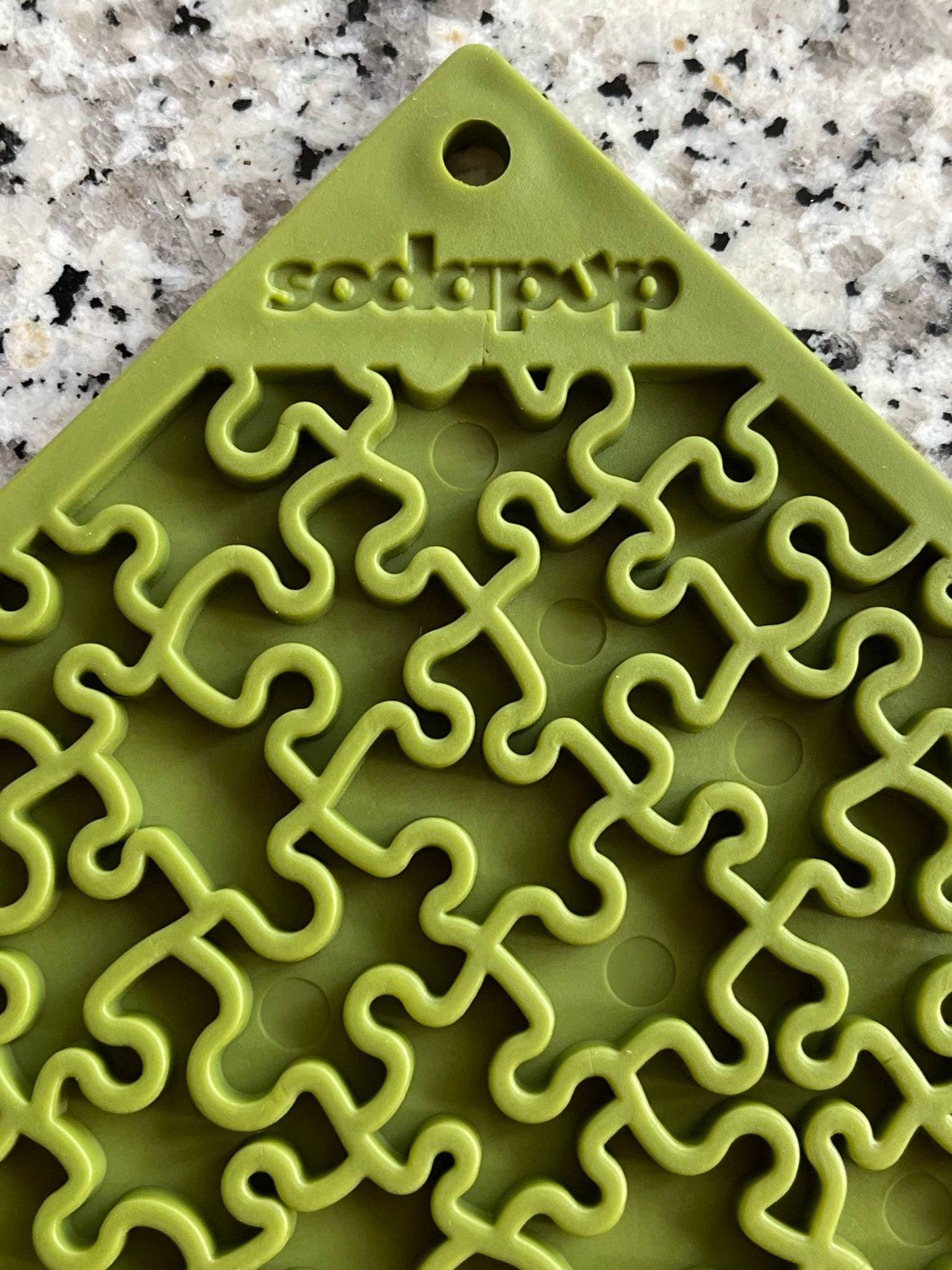 SodaPup Dog Toys - Jigsaw Design Emat Enrichment Licking Mat: Blue