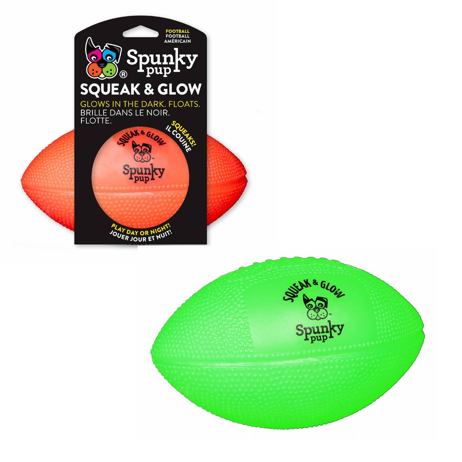 Spunky Pup - Squeak and Glow Football