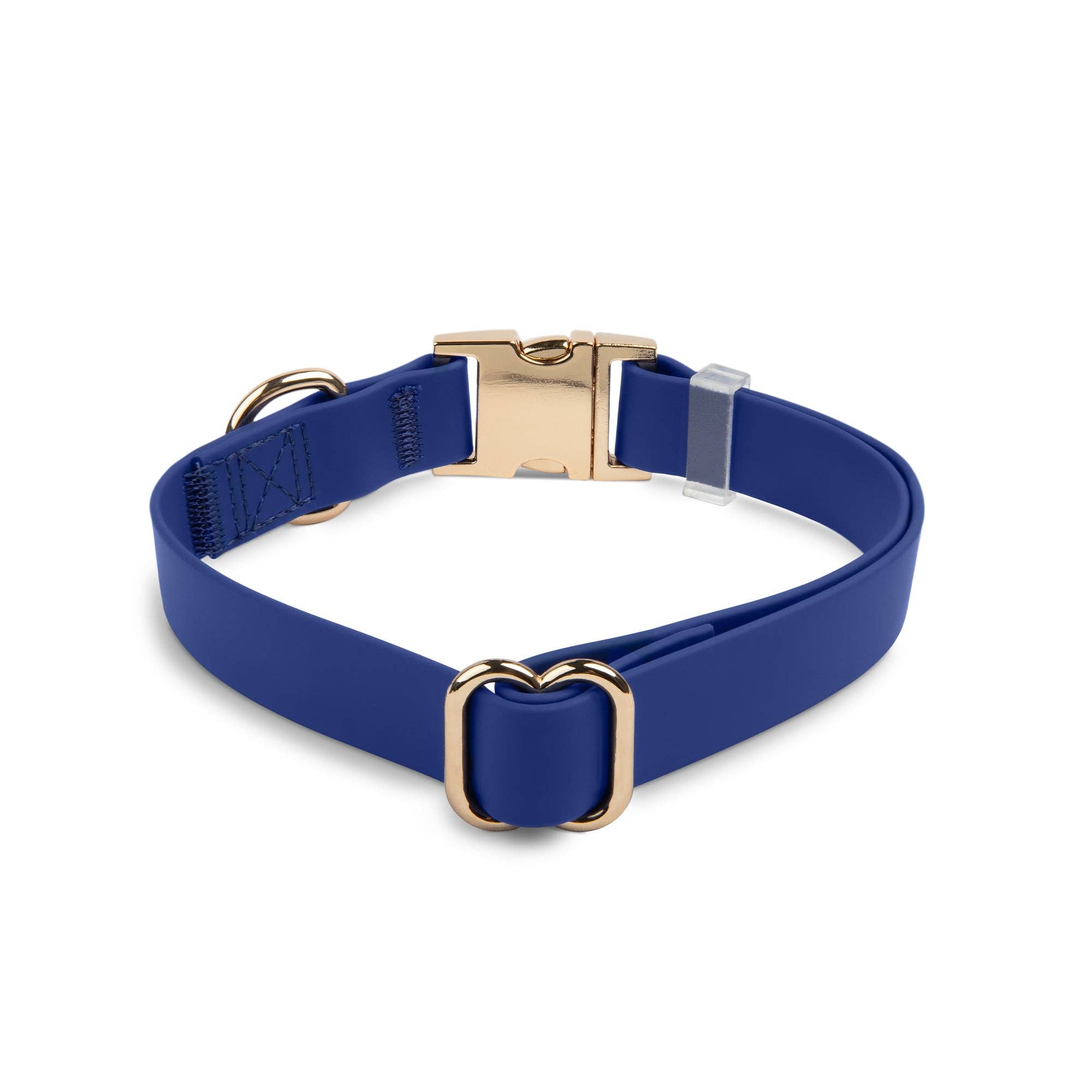 SUNNY TAILS - Signature Navy Waterproof Dog Collar: LARGE