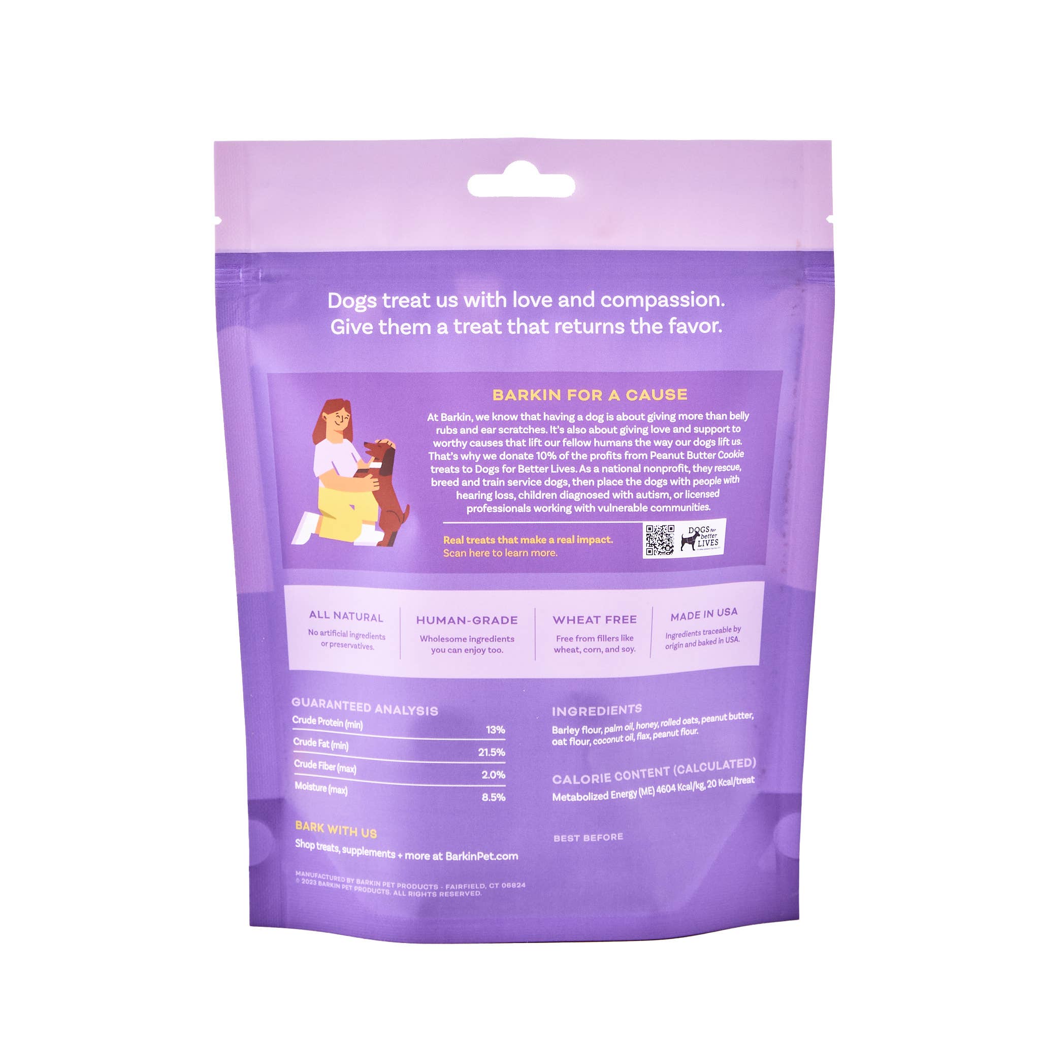 BARKIN - PEANUT BUTTER COOKIE SOFT & CHEWY DOG TREAT