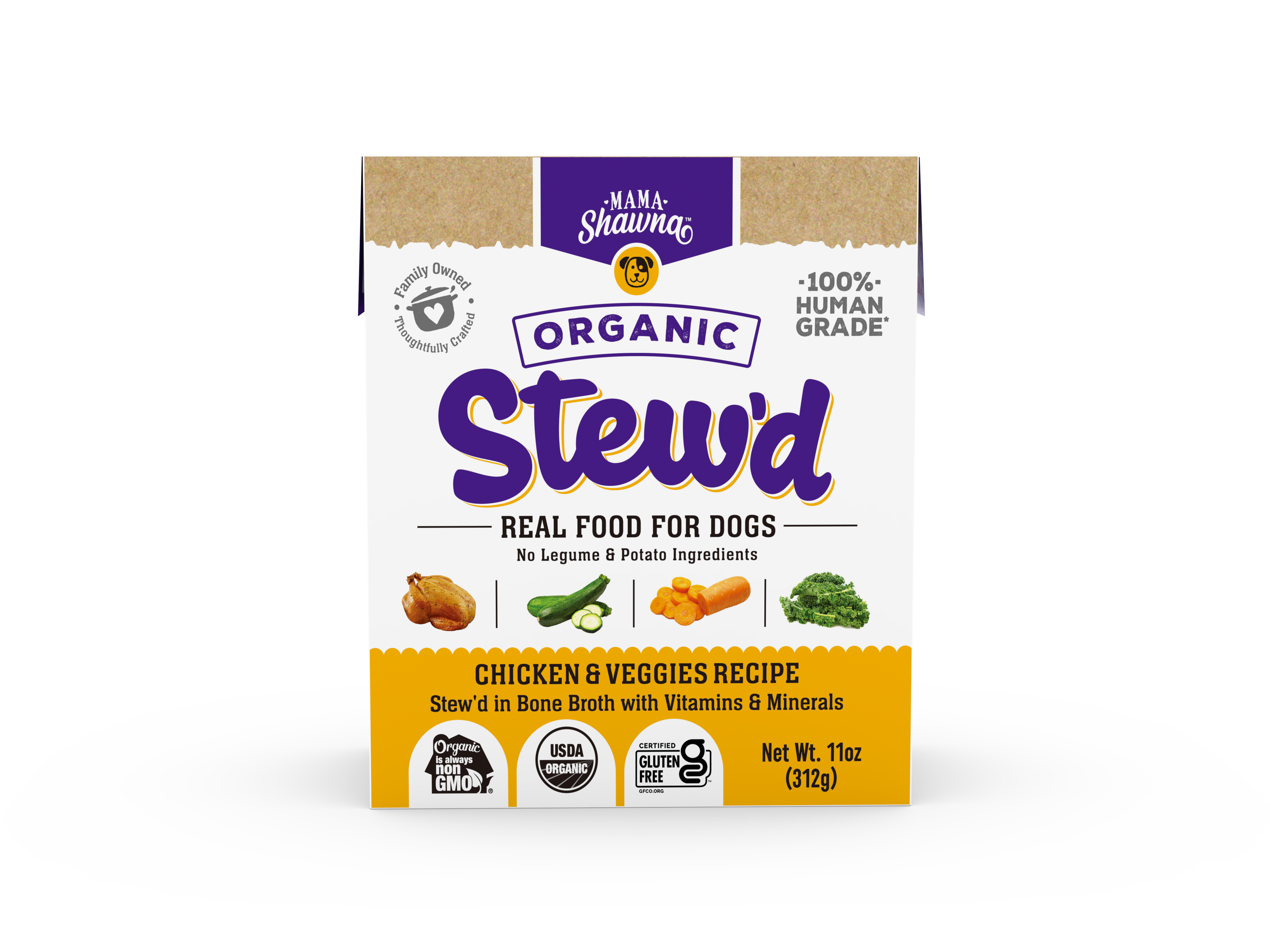 Mama Shawna - Stew'd Organic Dog Chicken & Veggies Recipe: Orange