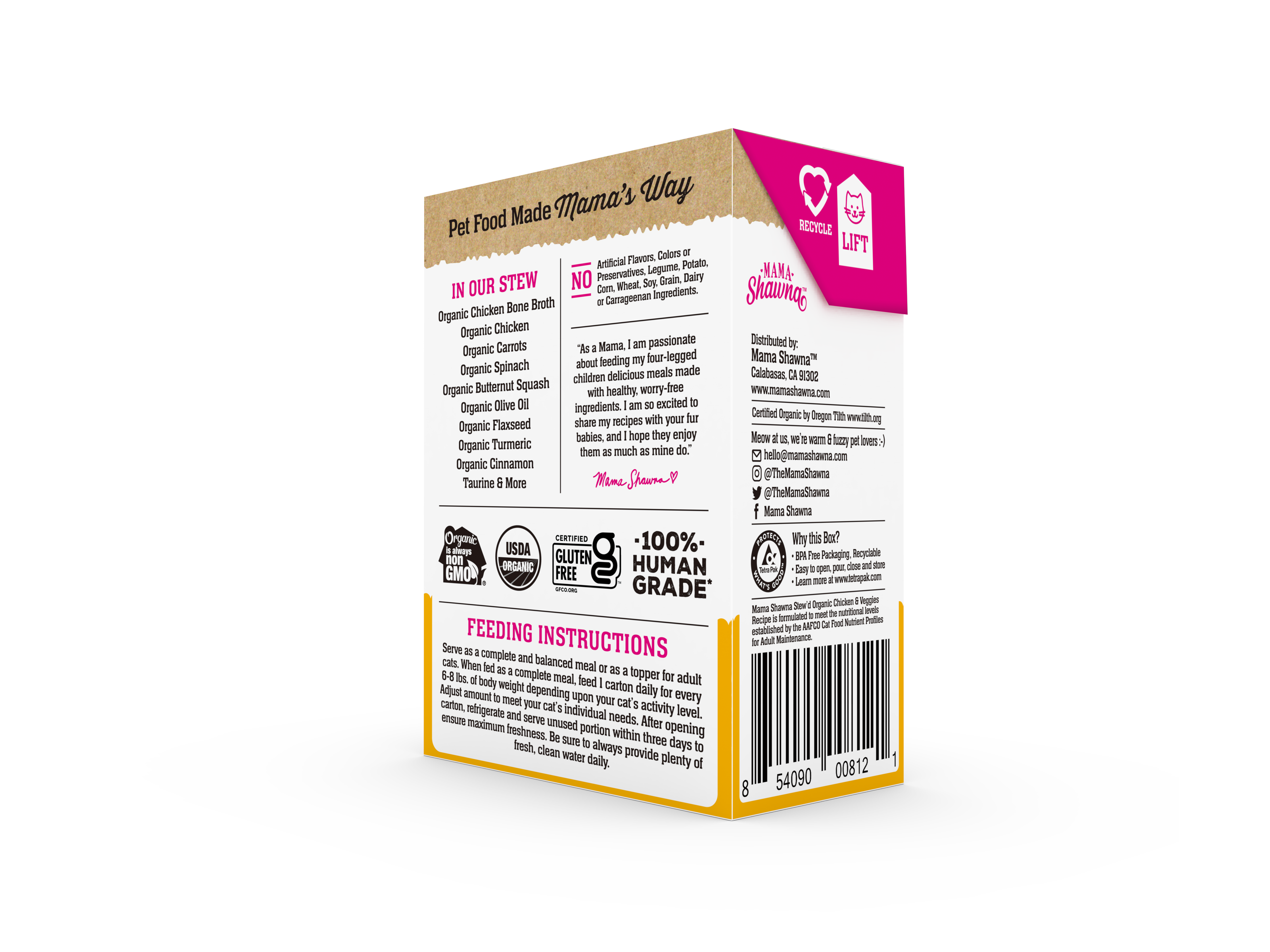 Mama Shawna - Stew'd Organic Cat Chicken & Veggies Recipe: Orange