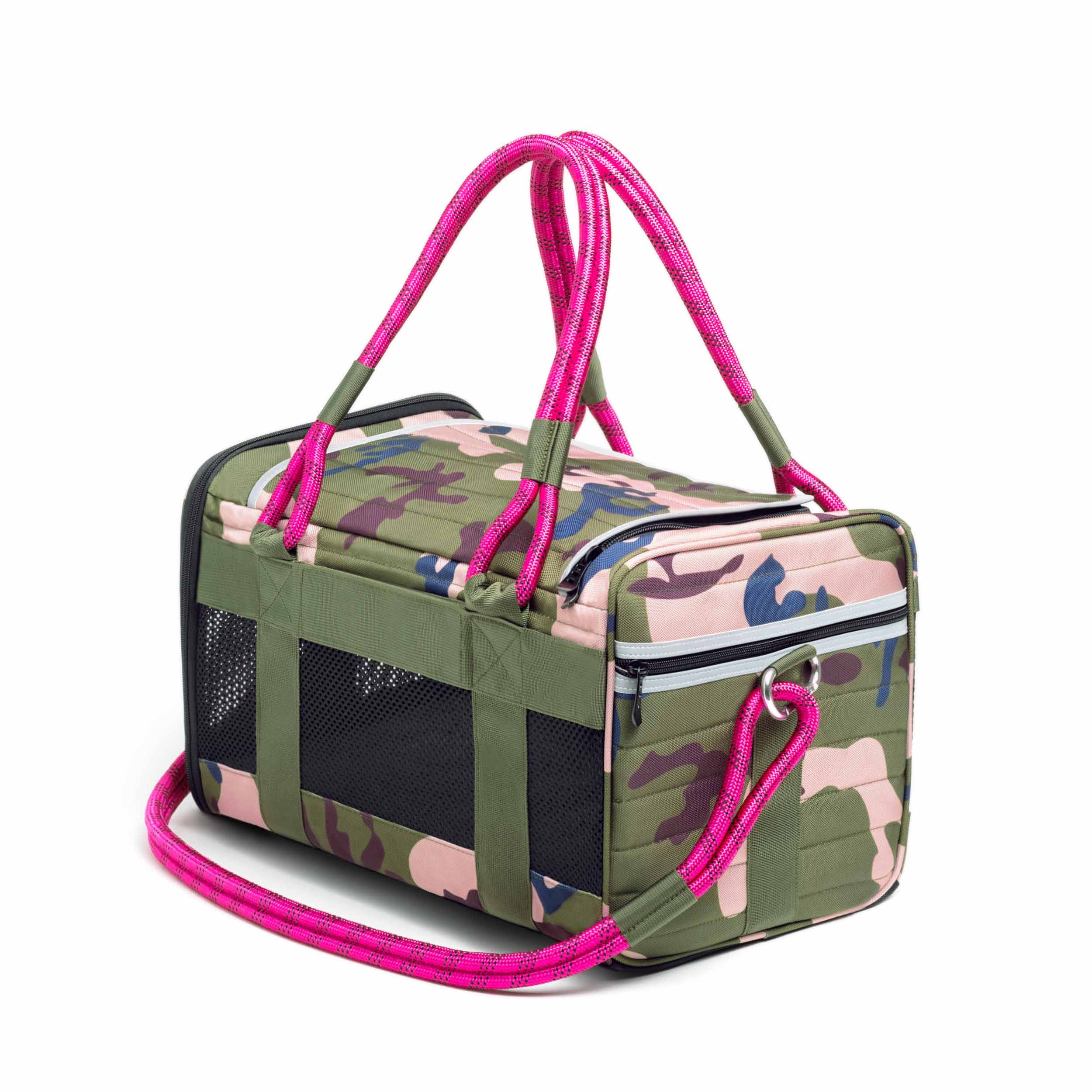 ROVERLUND - OUT-OF-OFFICE PET CARRIER PRO EDITION: CAMO / ORANGE / SMALL - UP TO 15LBS