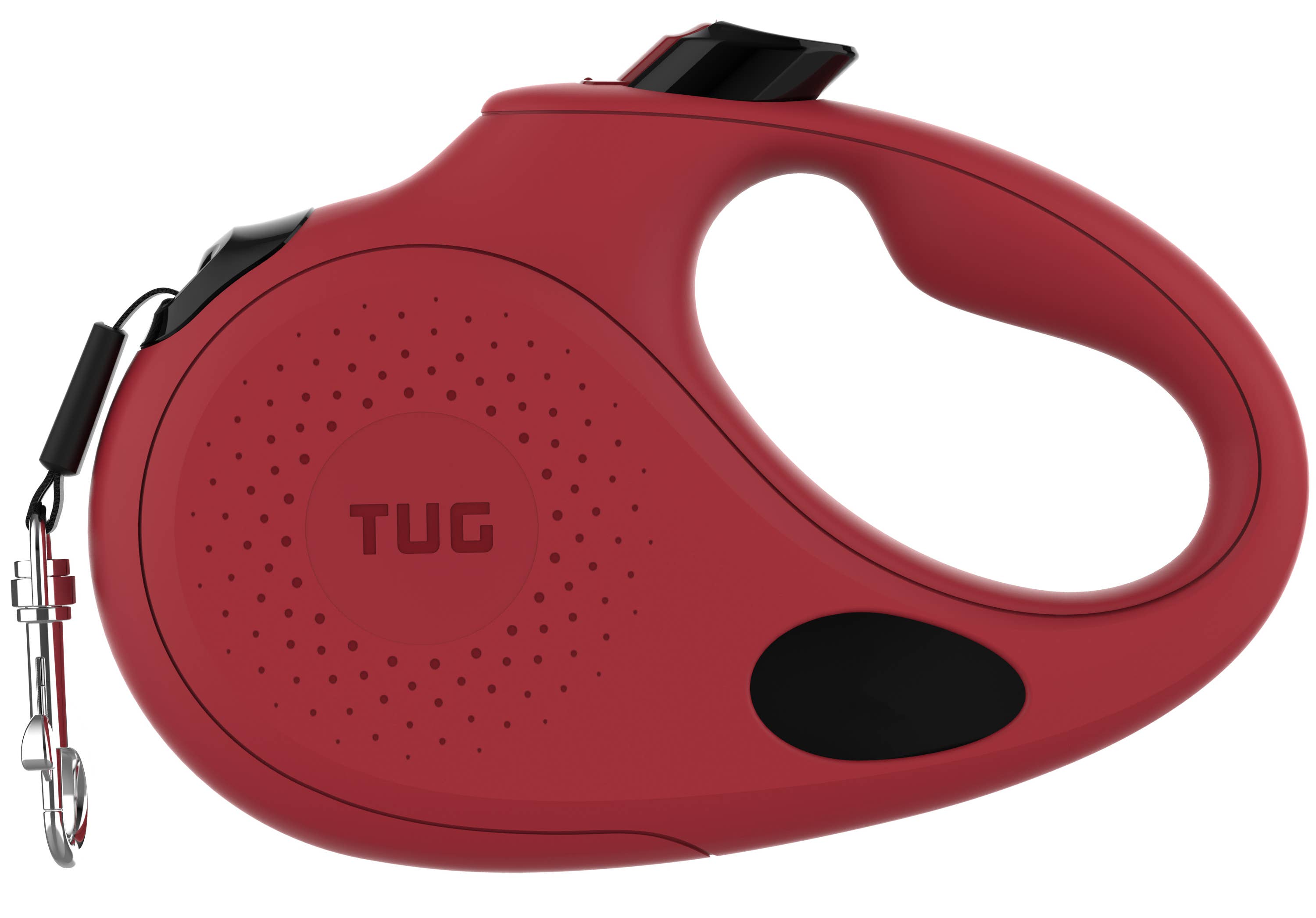Tug Pet Products - TUG Retractable Dog Leash with Integrated Dispenser: Black / Small