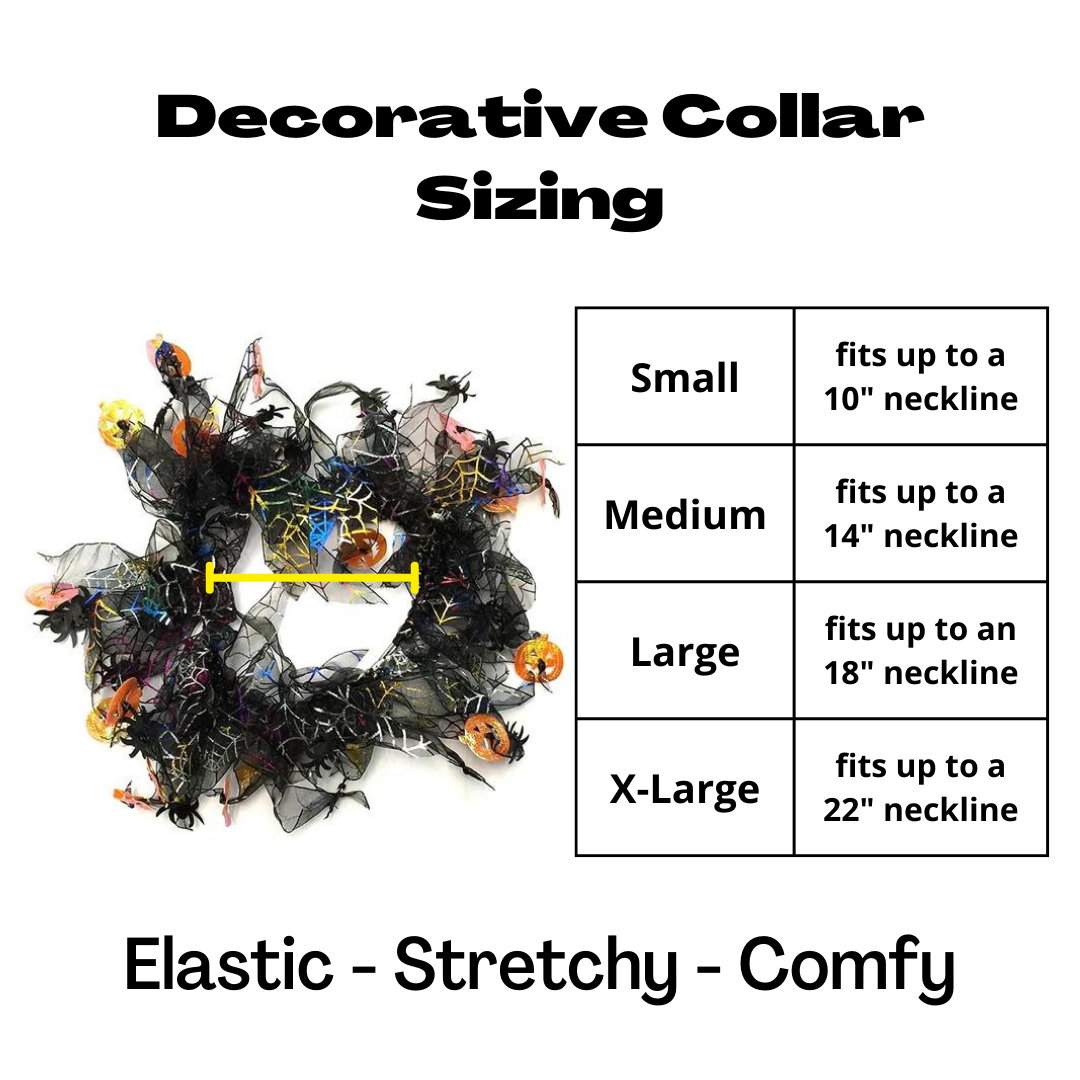 Midlee Designs - Midlee Pumpkin & Spider Web Halloween Decorative Dog Collar: Small