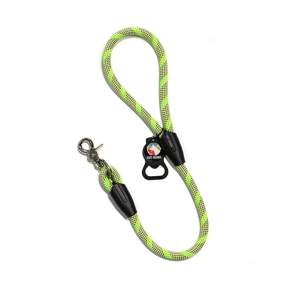 Rope Hounds - 2' Dog Traffic Lead - Greens: Green Lizard