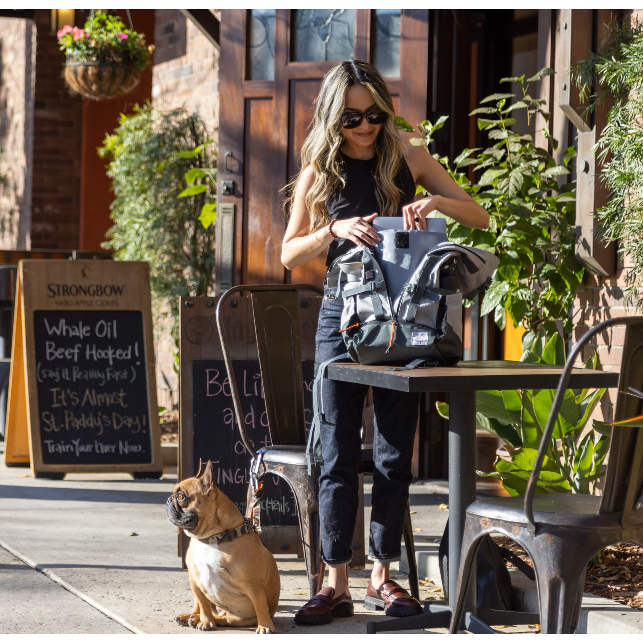 URBAN 3 Backpack Dog Carrier: Medium (17"-20" from collar to tail) / Concrete