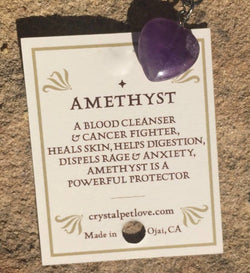 Protection Amethyst Healing Pet Pendant