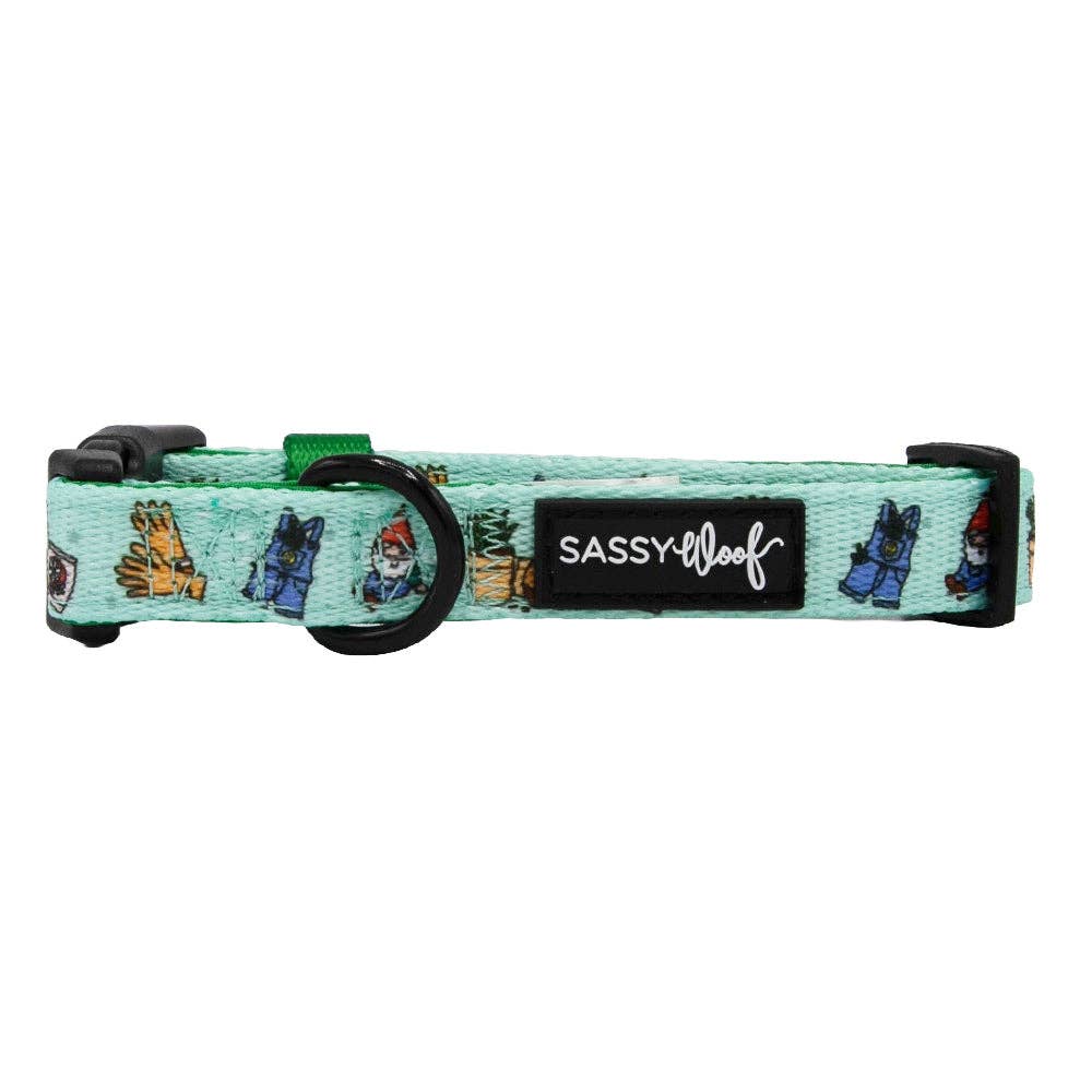 SASSY WOOF - Dog Collar - Chillin with my Gnomies: Medium