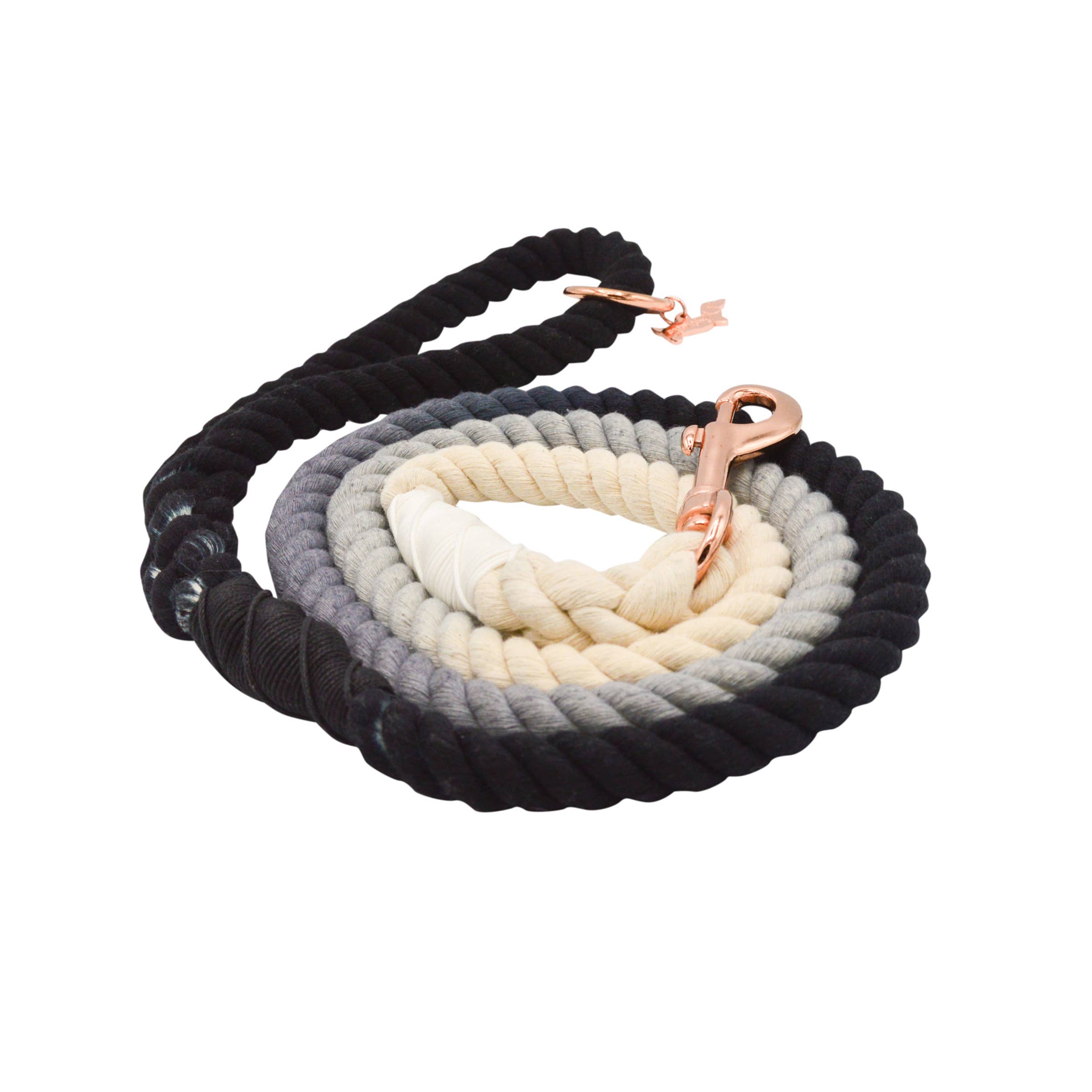 SASSY WOOF - Dog Rope Leash - Ombre Black