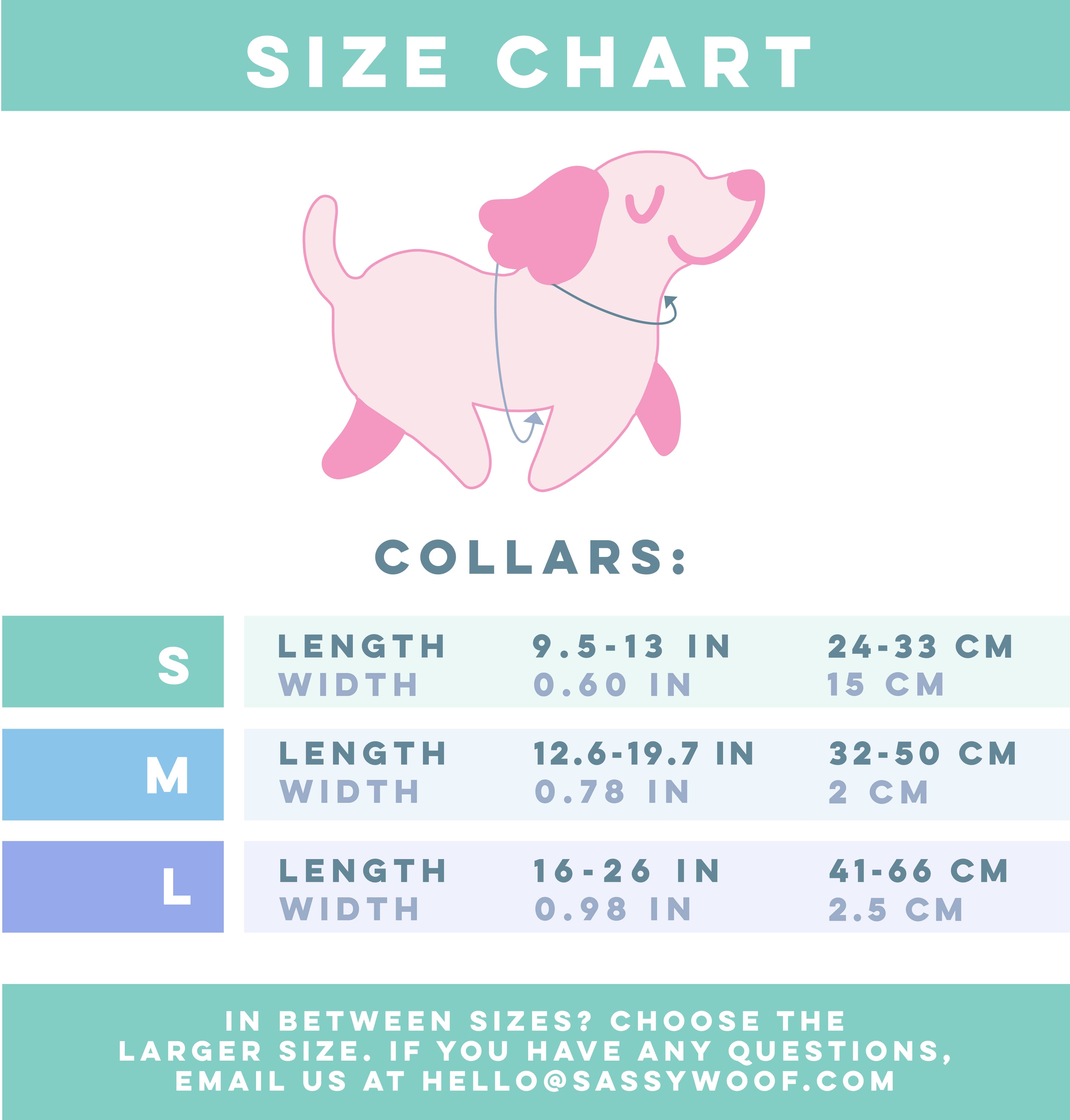 SASSY WOOF - Dog Collar - Strawberry Fields Furever: S