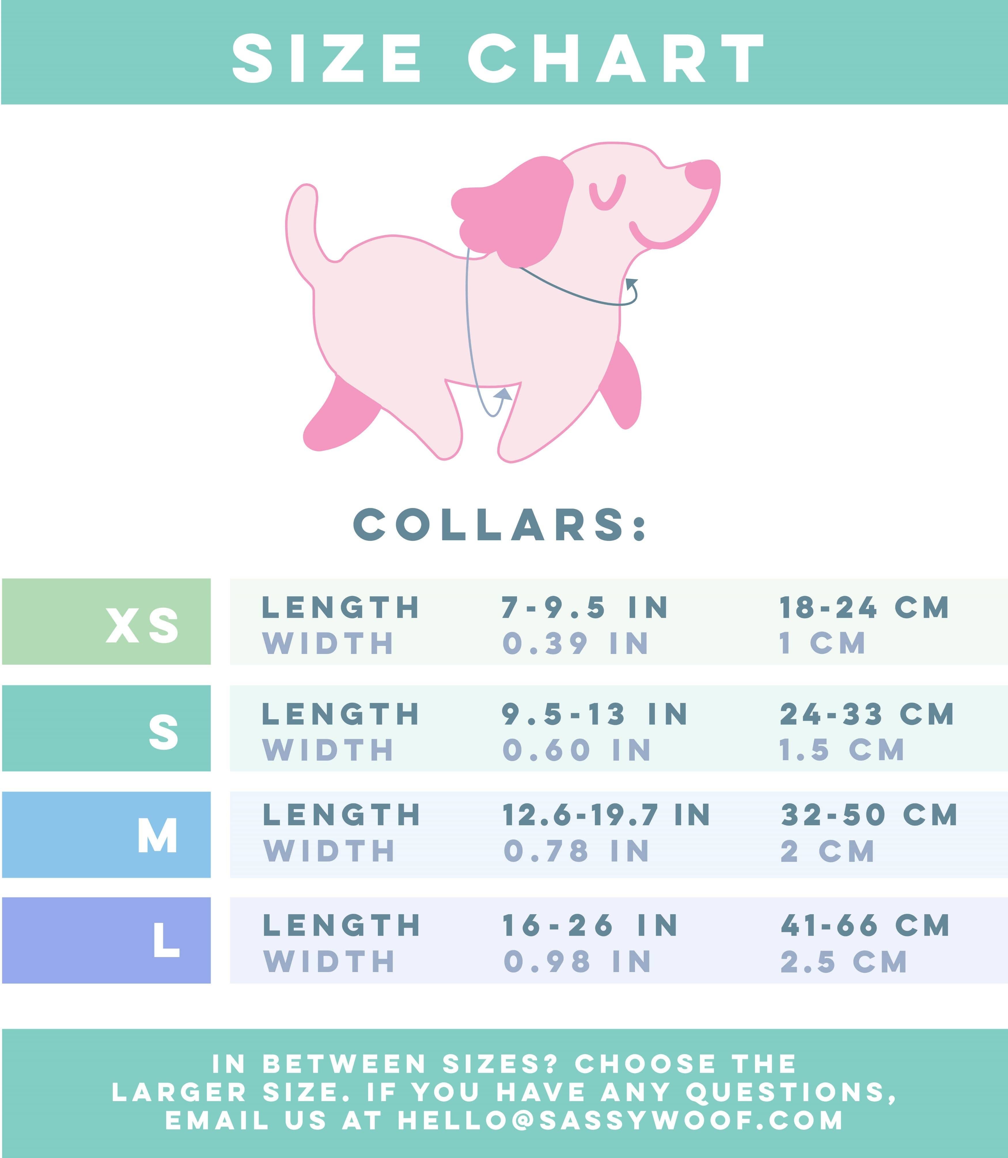 SASSY WOOF - Dog Collar - Malibu: Small