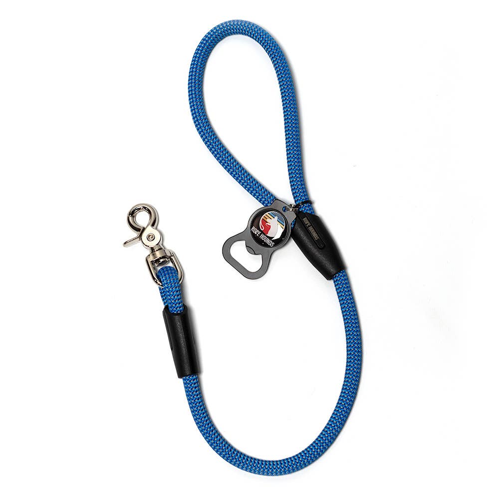 Rope Hounds - 2' Dog Traffic Lead - Blues: Blue Surf