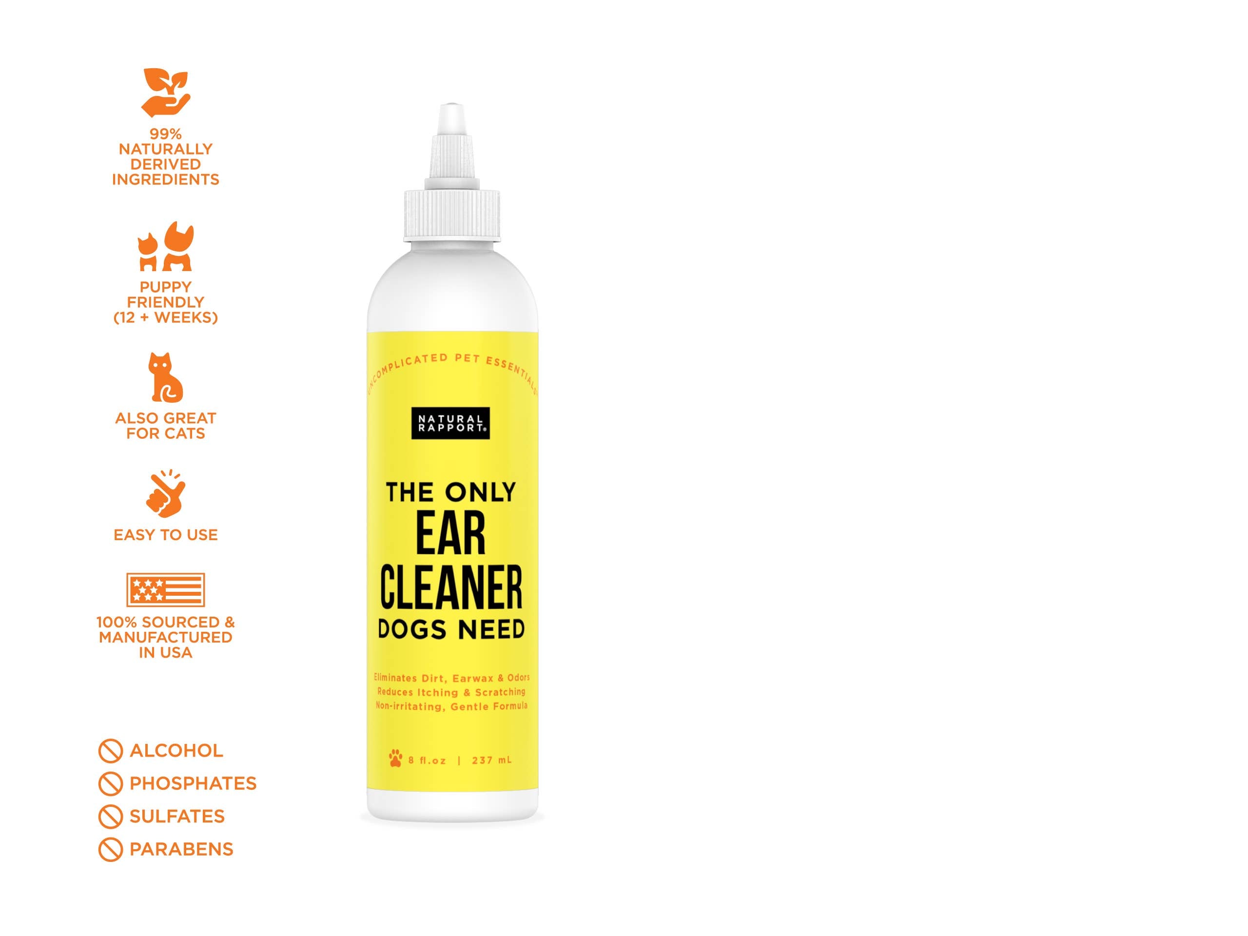Natural Rapport Ear Cleaner 8 ounce