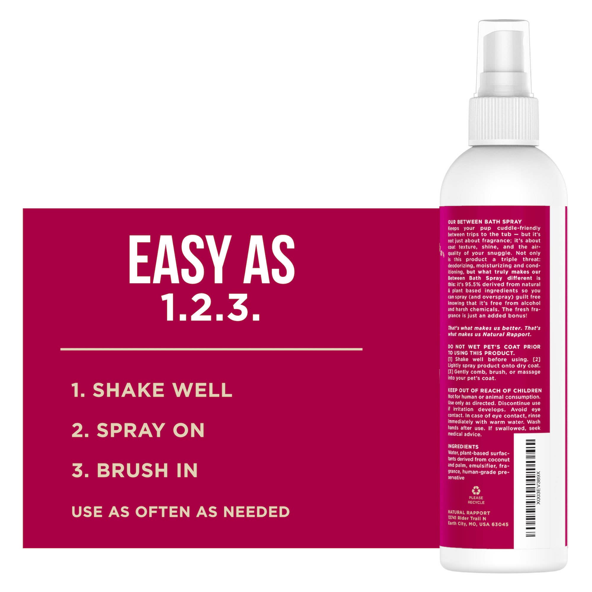 Natural Rapport Between Bath Spray Winter Scent: 8 ounce