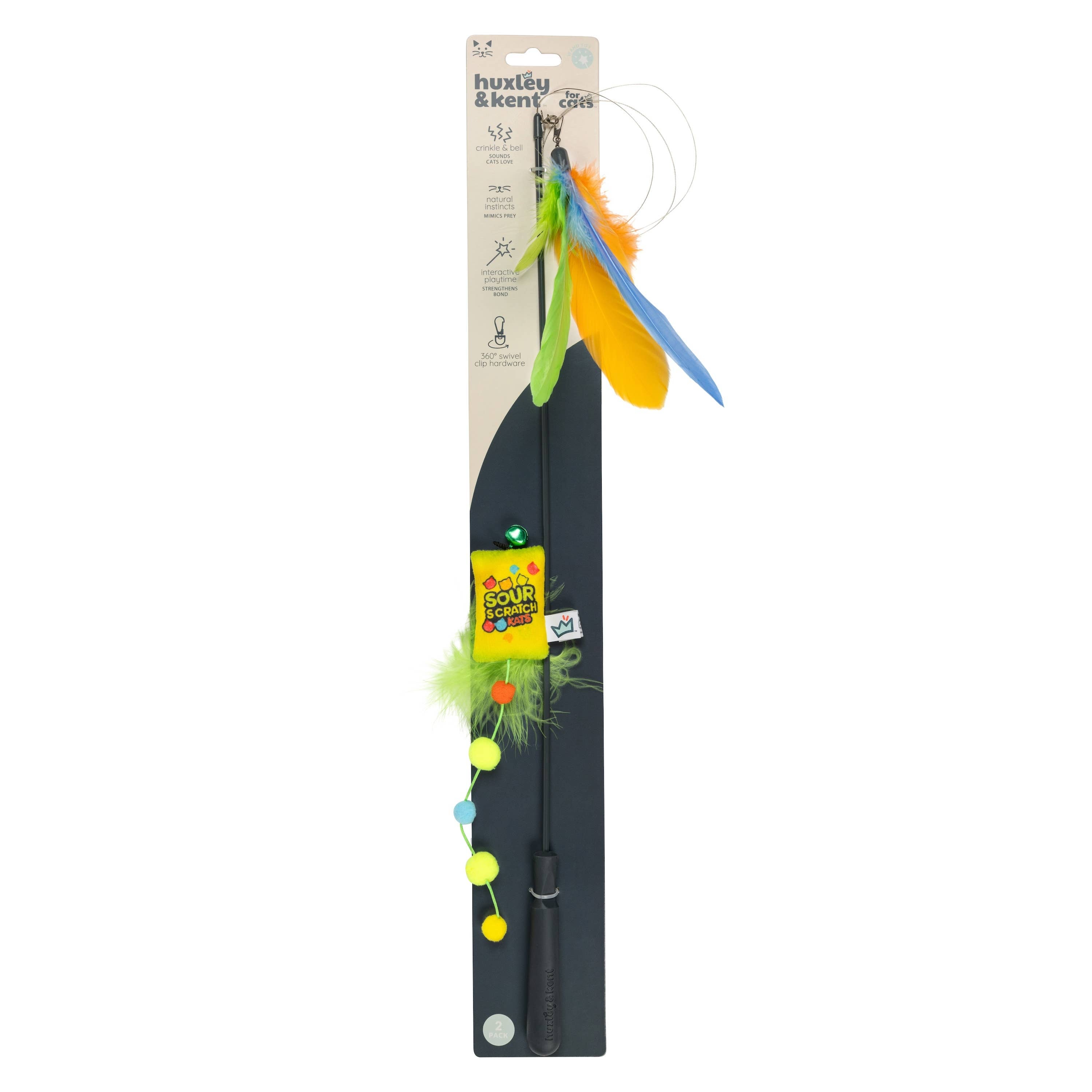 Huxley & Kent - Teaser Sour Scratch Wand Cat Toy: One Size