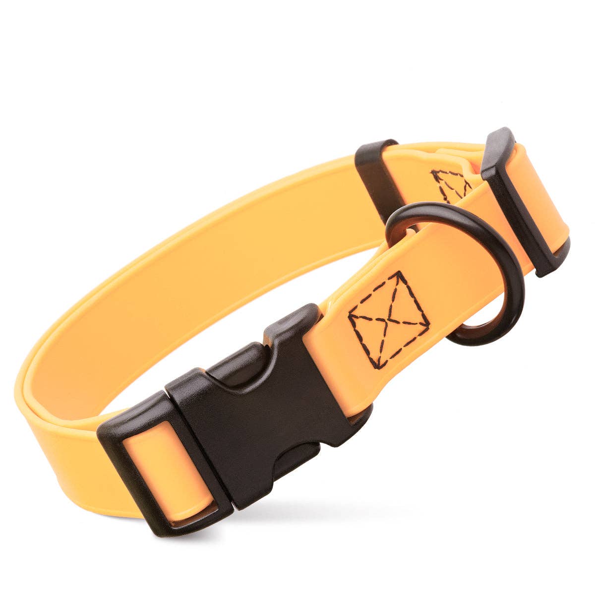 Dogline - Dogline Biothane Dog Collar with Quick Release: 1"W by 15-23"L / Black