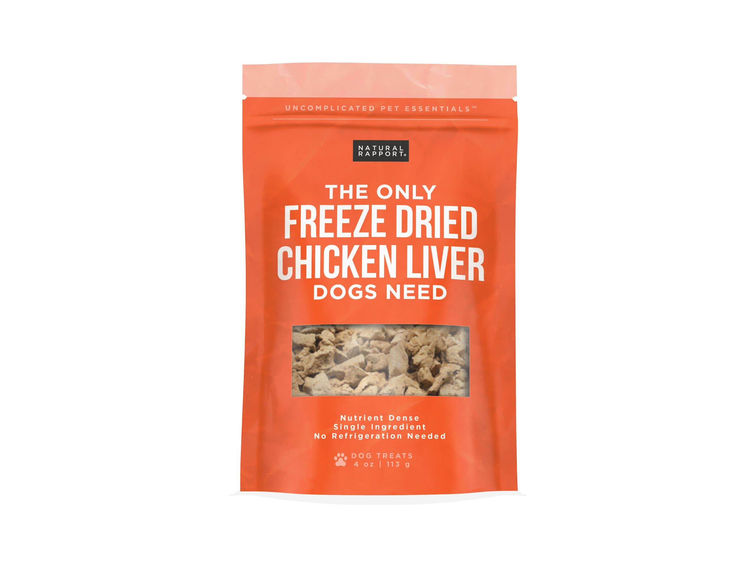 Natural Rapport - The Only Freeze Dried Chicken Liver Dogs Need: 8 oz bag