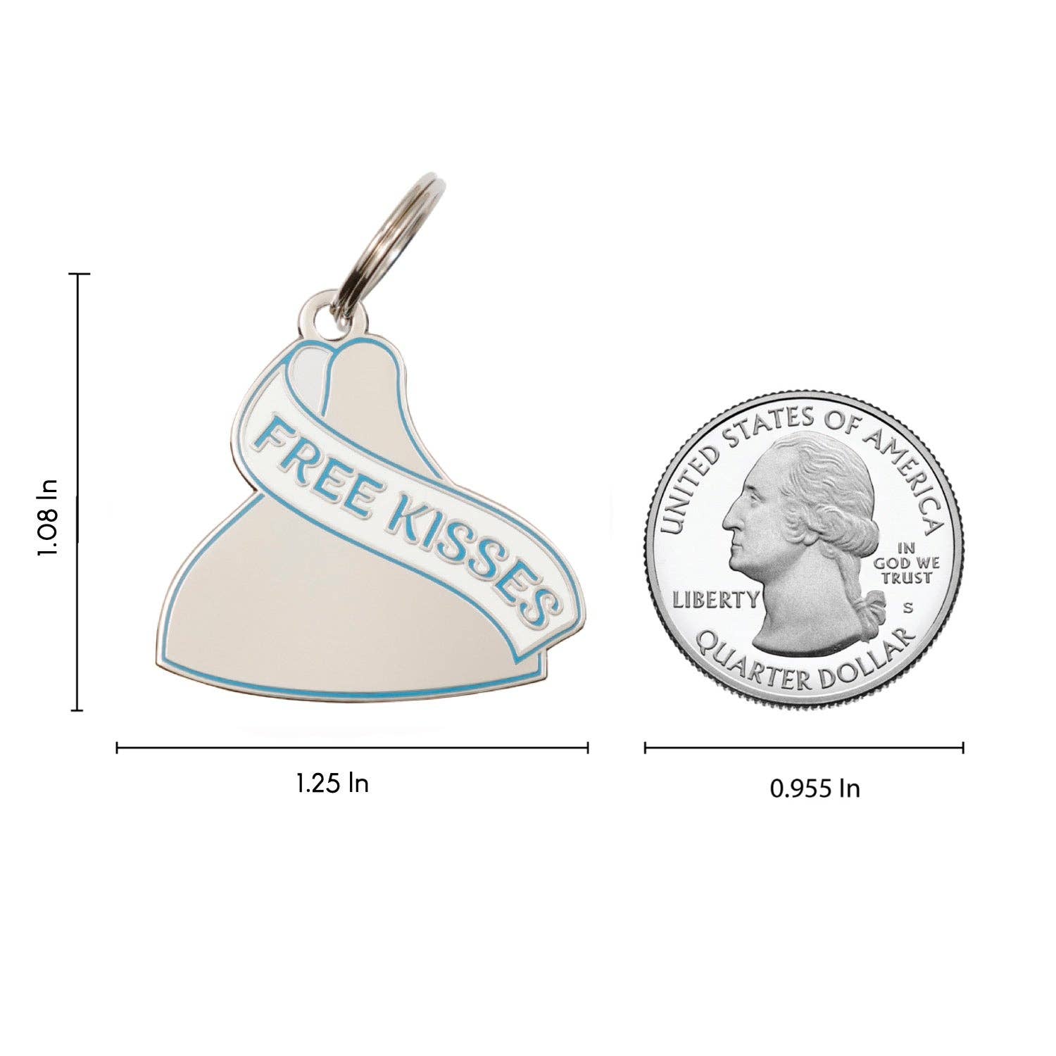 Two Tails Pet Company - Free Kisses Pet ID Tag