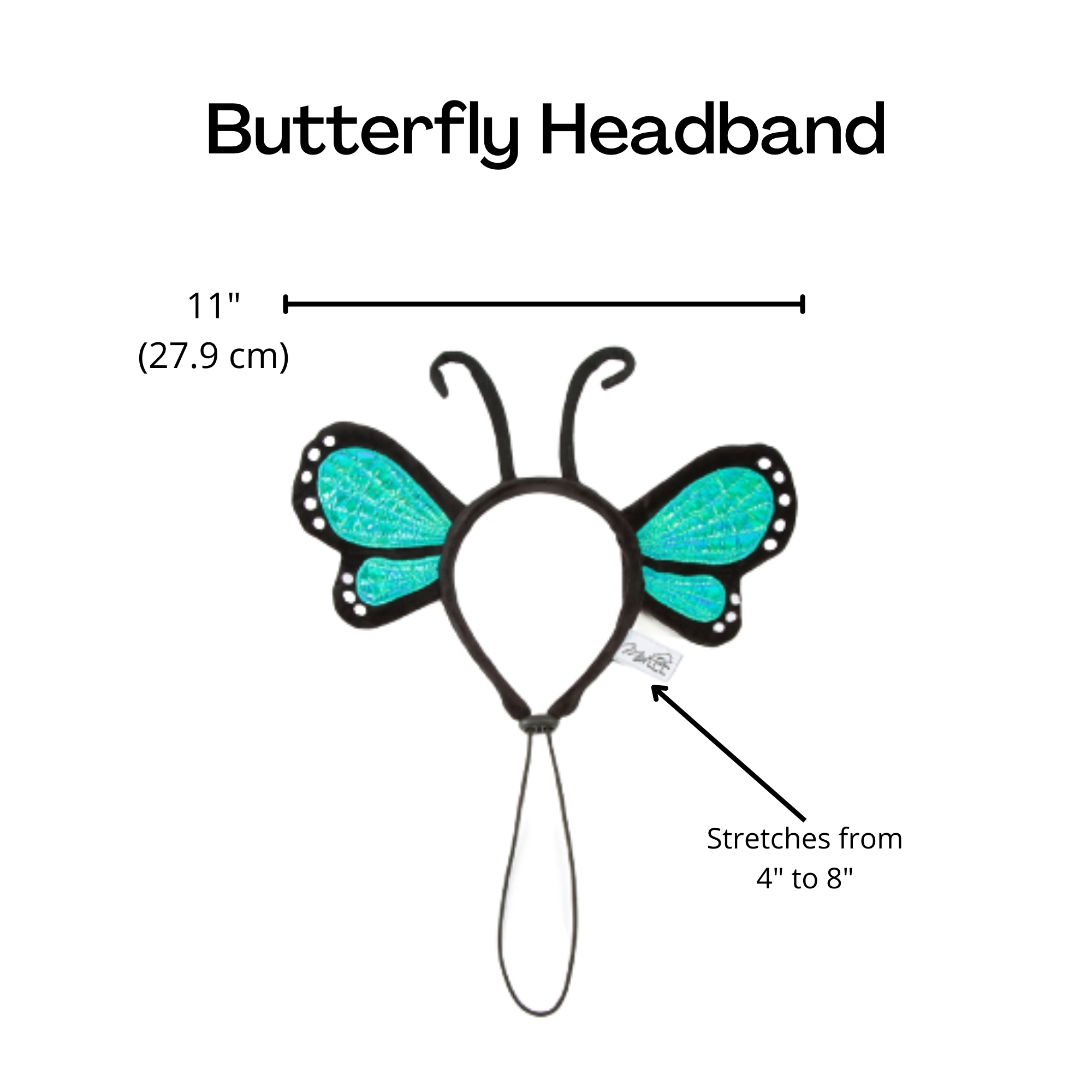 Midlee Designs - Midlee Butterfly Headband Halloween Dog Costume