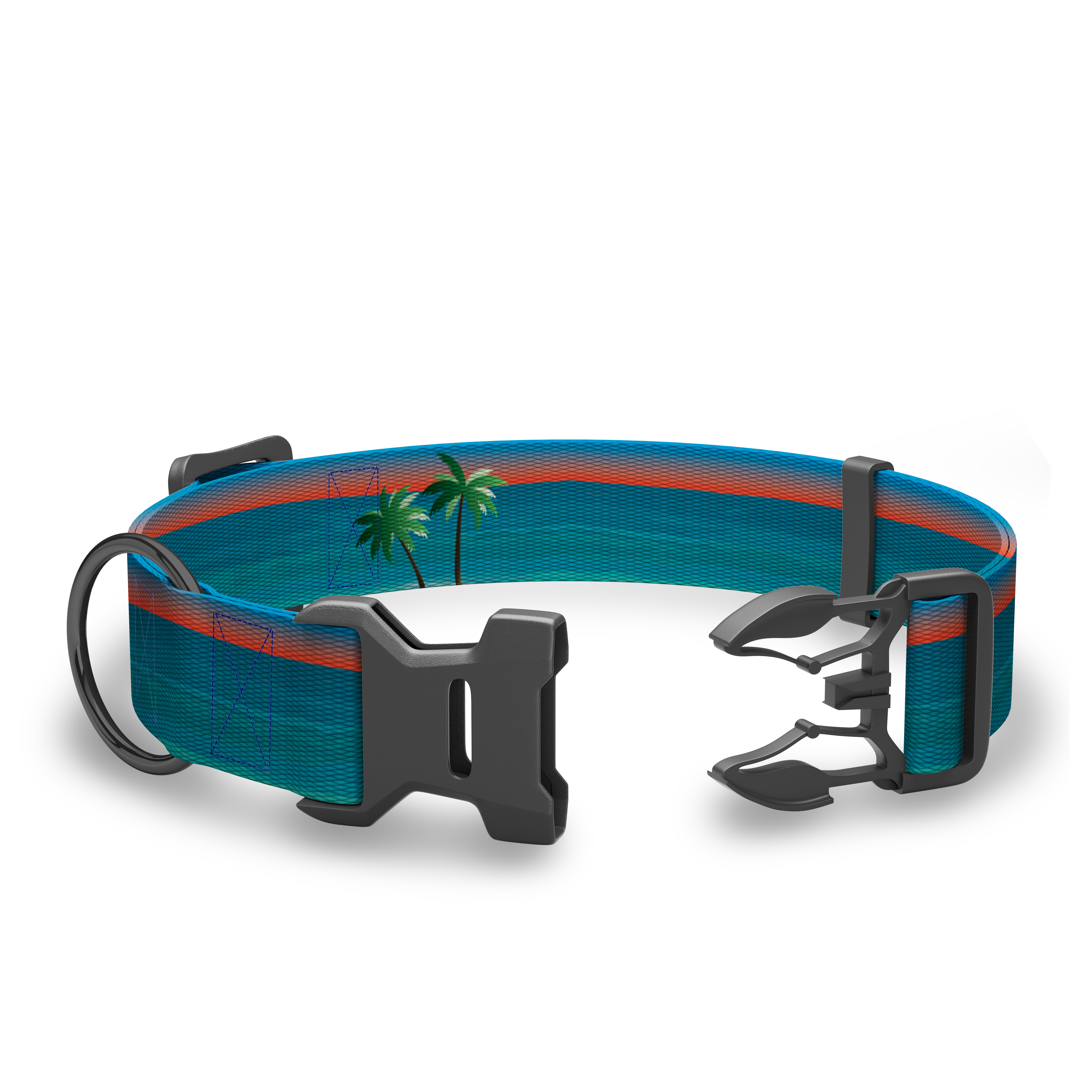 Wingo Outdoors - Coosa Dog Collar: Medium / Baja Bars