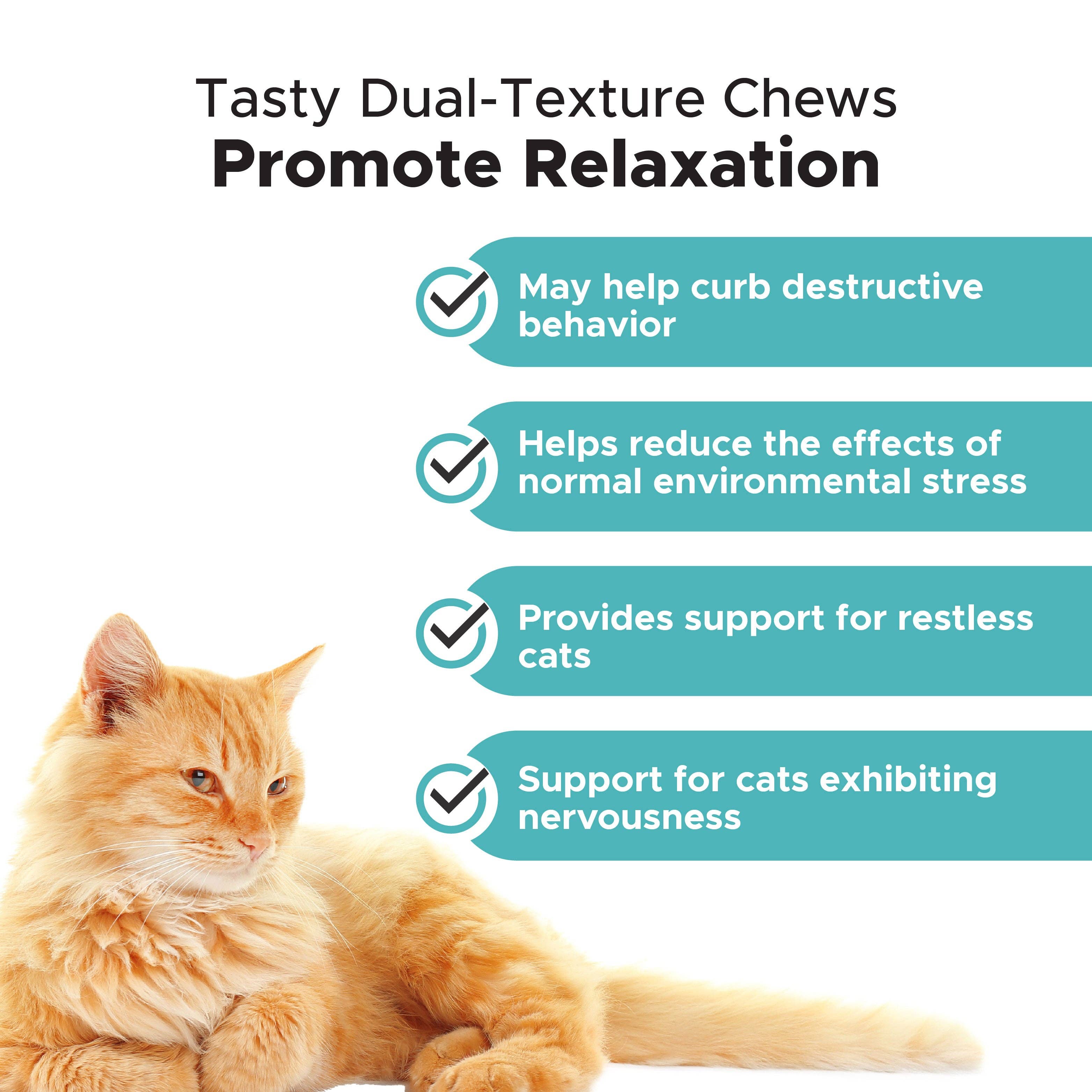 Pet Honesty - Dual Texture Calming Supplement for Cats (Chicken Flavor)