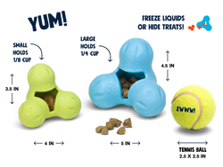 West Paw Tux® Puzzle Treat-Dispensing Slow Feeder Dog Toy: Small Blue