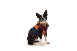 Navy Chevron Dog Coat: 12"