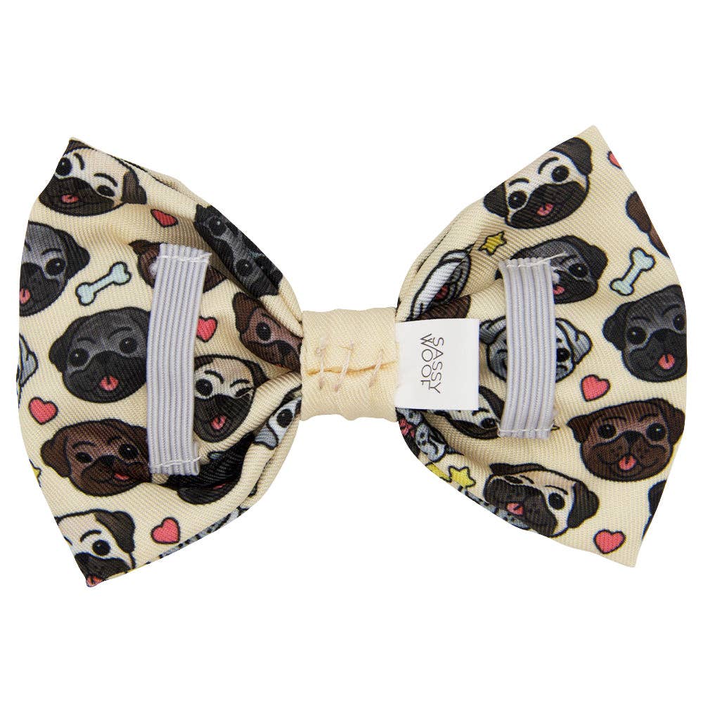 SASSY WOOF - Dog Bowtie - It's a Pug's Life