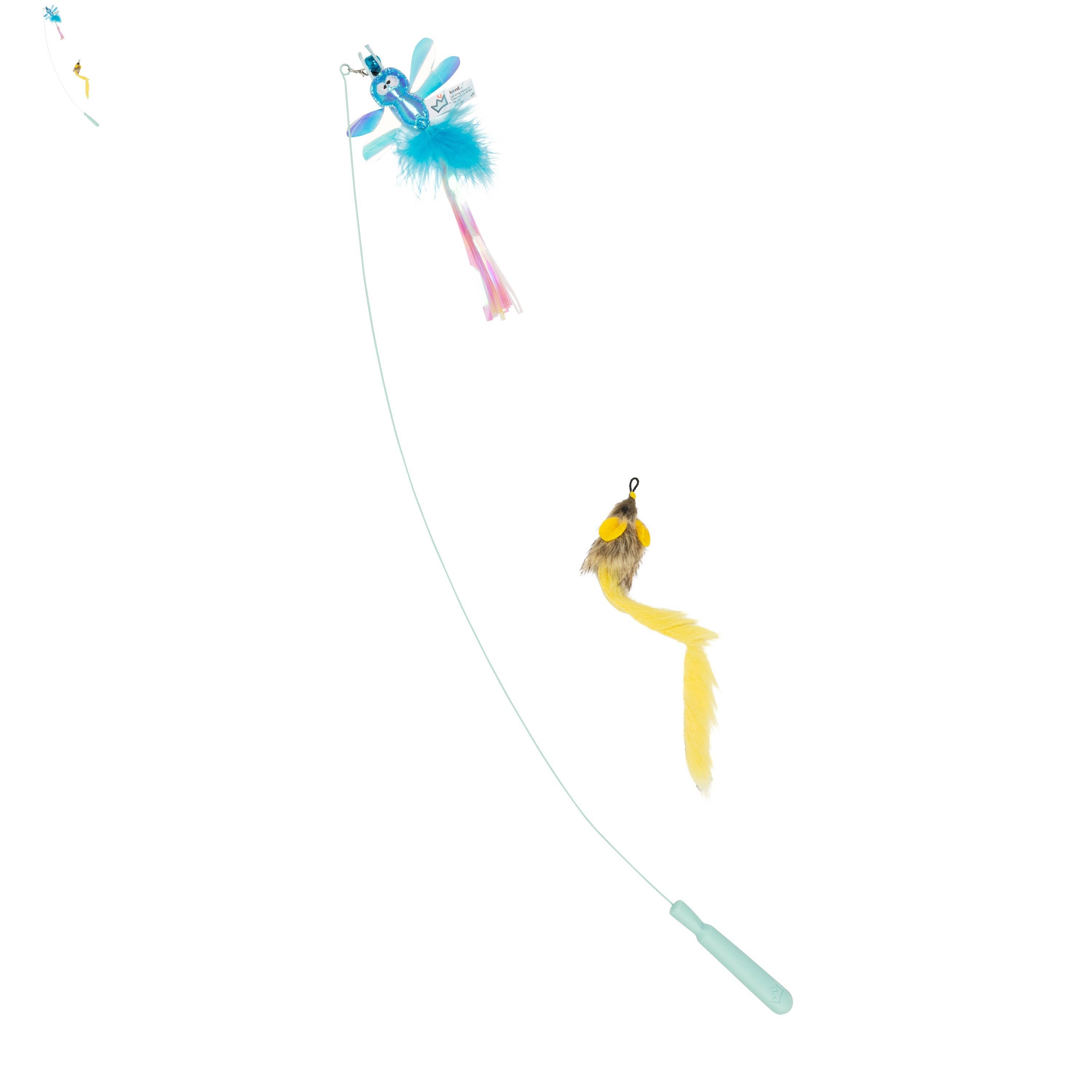 Huxley & Kent - Wire Dragonfly & Mouse Wand Cat Toy: One Size