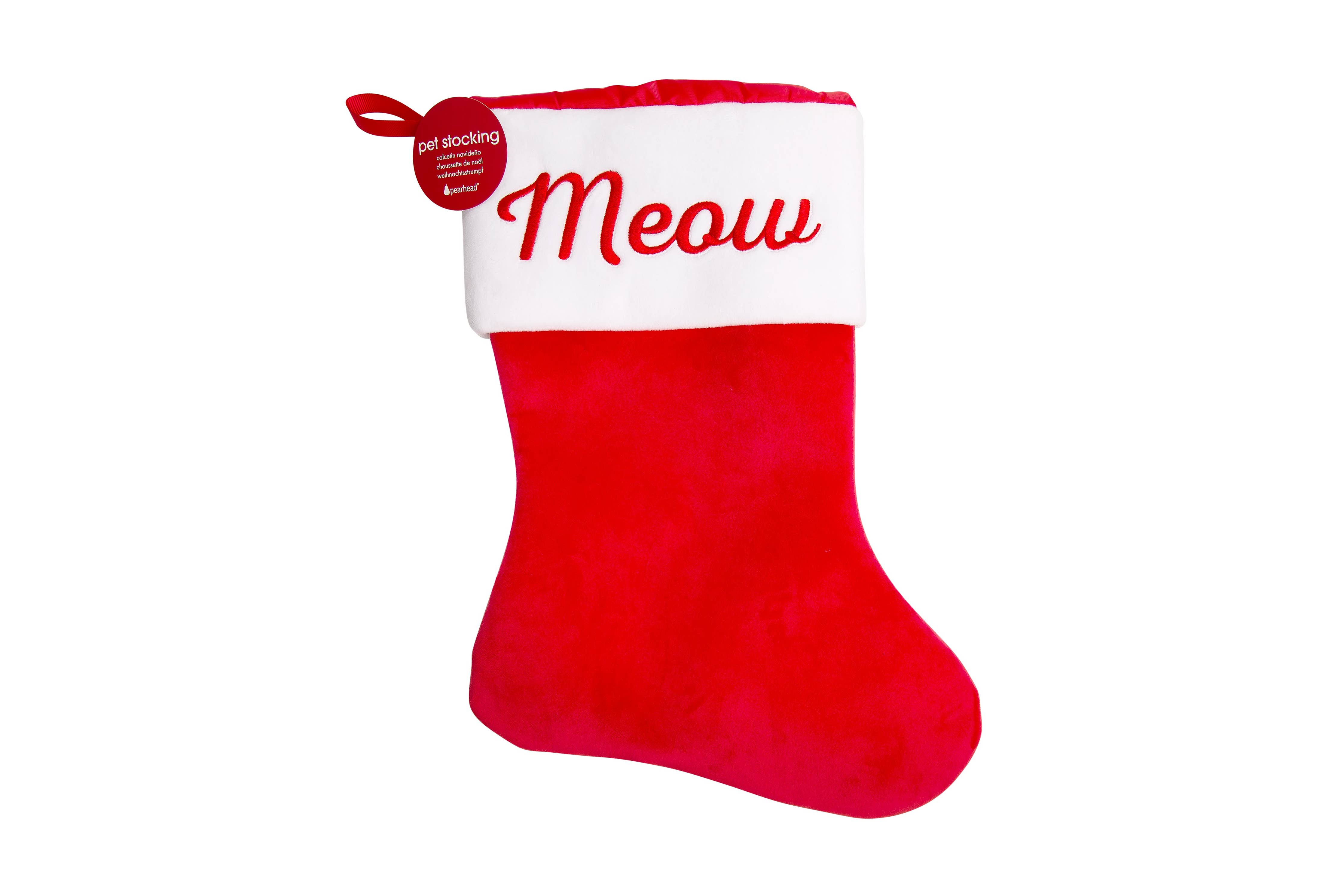Pearhead - Meow Cat Christmas Stocking