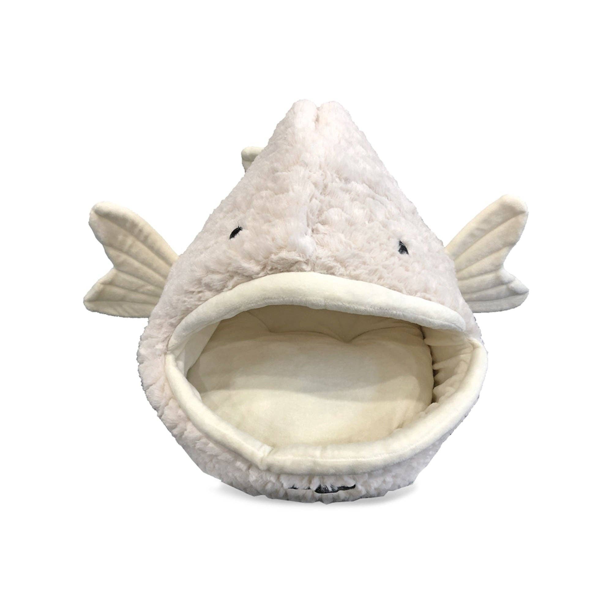 White Fish Dog Bed & Cat Hut
