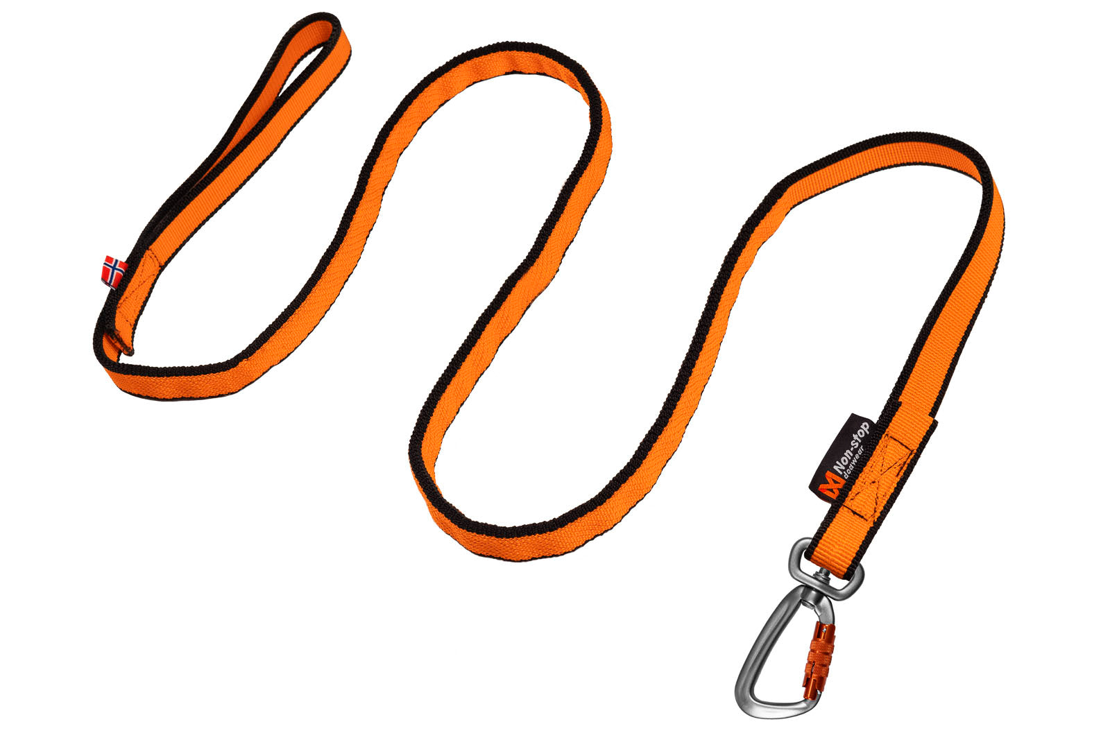 NonStop Dogwear Bungee Leash 2.8m Black/Orange