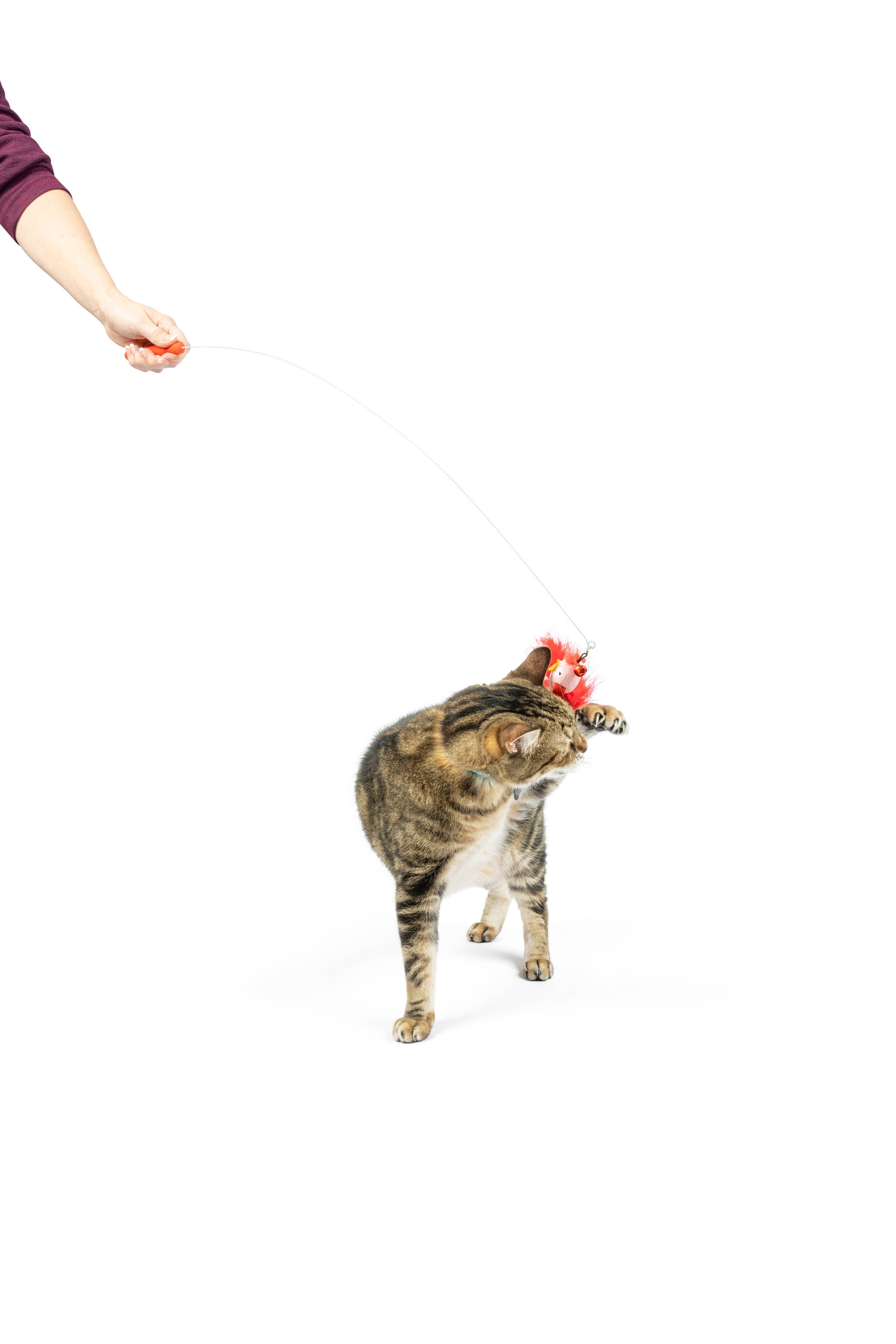 Huxley & Kent - Wire Birdy & Mouse Wand Cat Toy: One Size