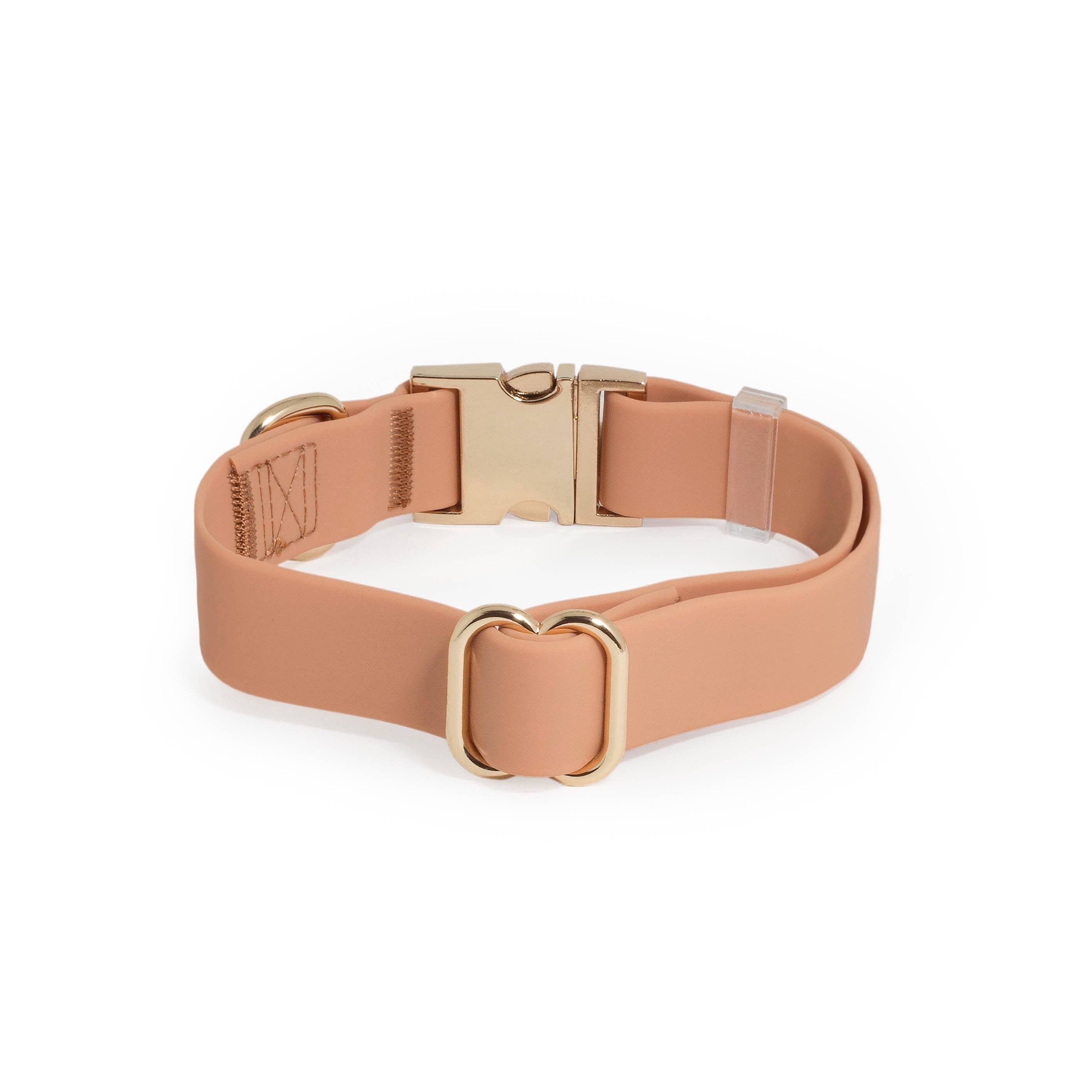 SUNNY TAILS - Chai Brown Waterproof Dog Collar: MEDIUM