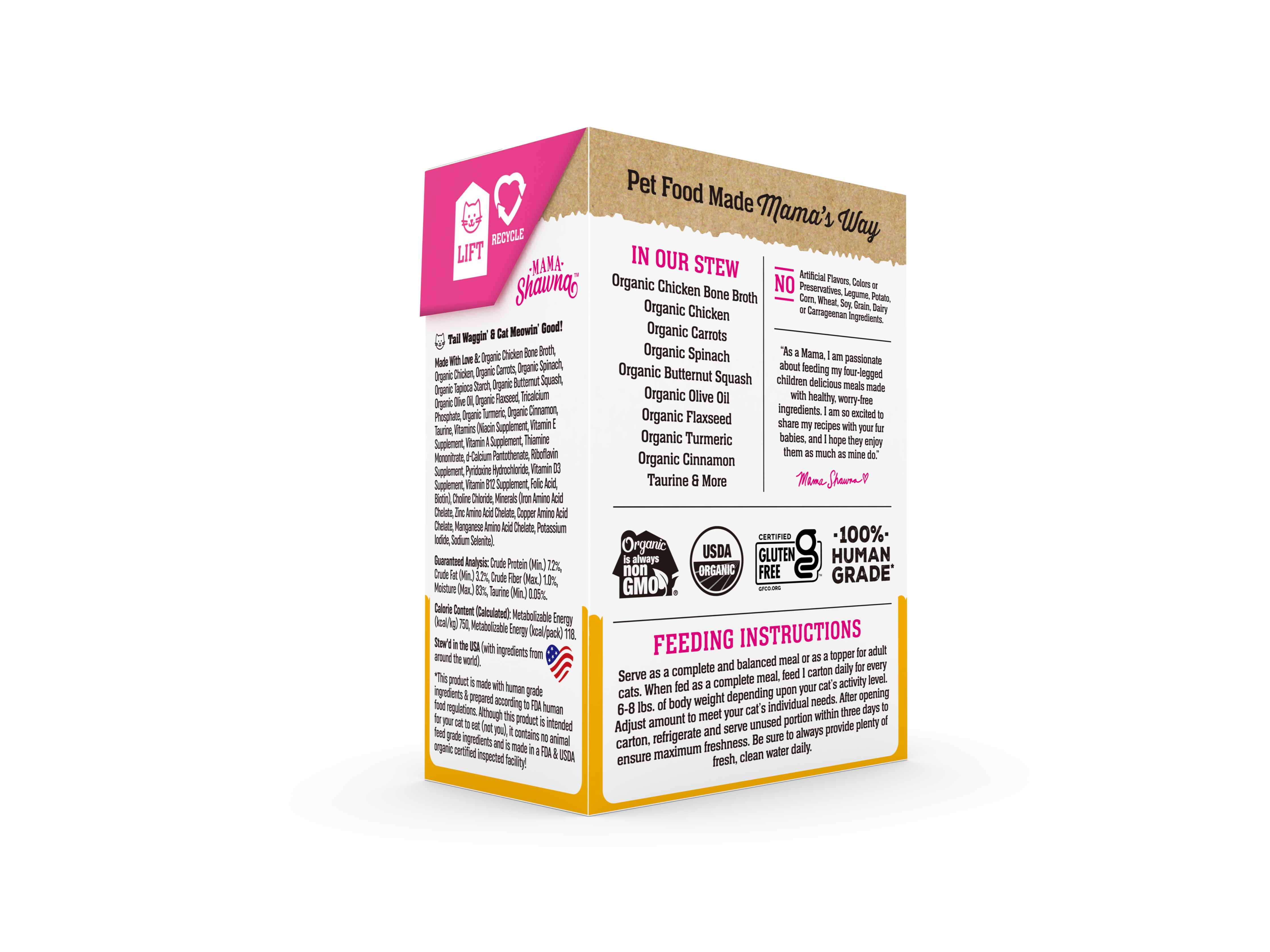 Mama Shawna - Stew'd Organic Cat Chicken & Veggies Recipe: Orange