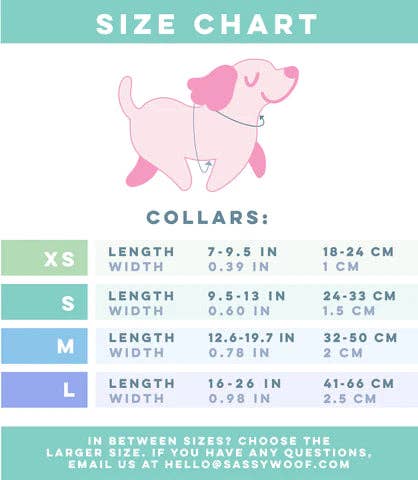 SASSY WOOF - Dog Collar - Chillin with my Gnomies: Small