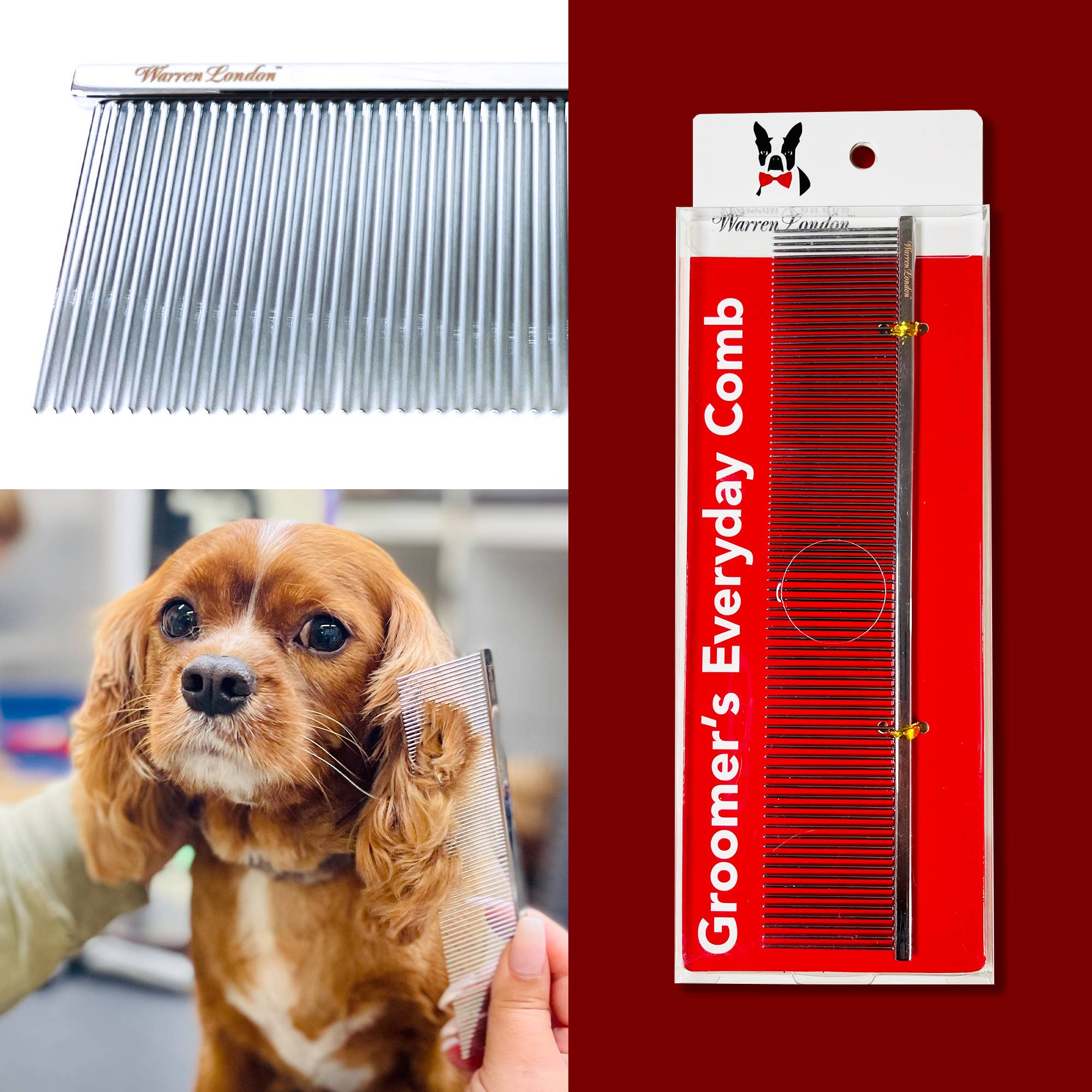 Warren London Grooming Comb - Available in 3 Different Types: Groomers Everyday Comb