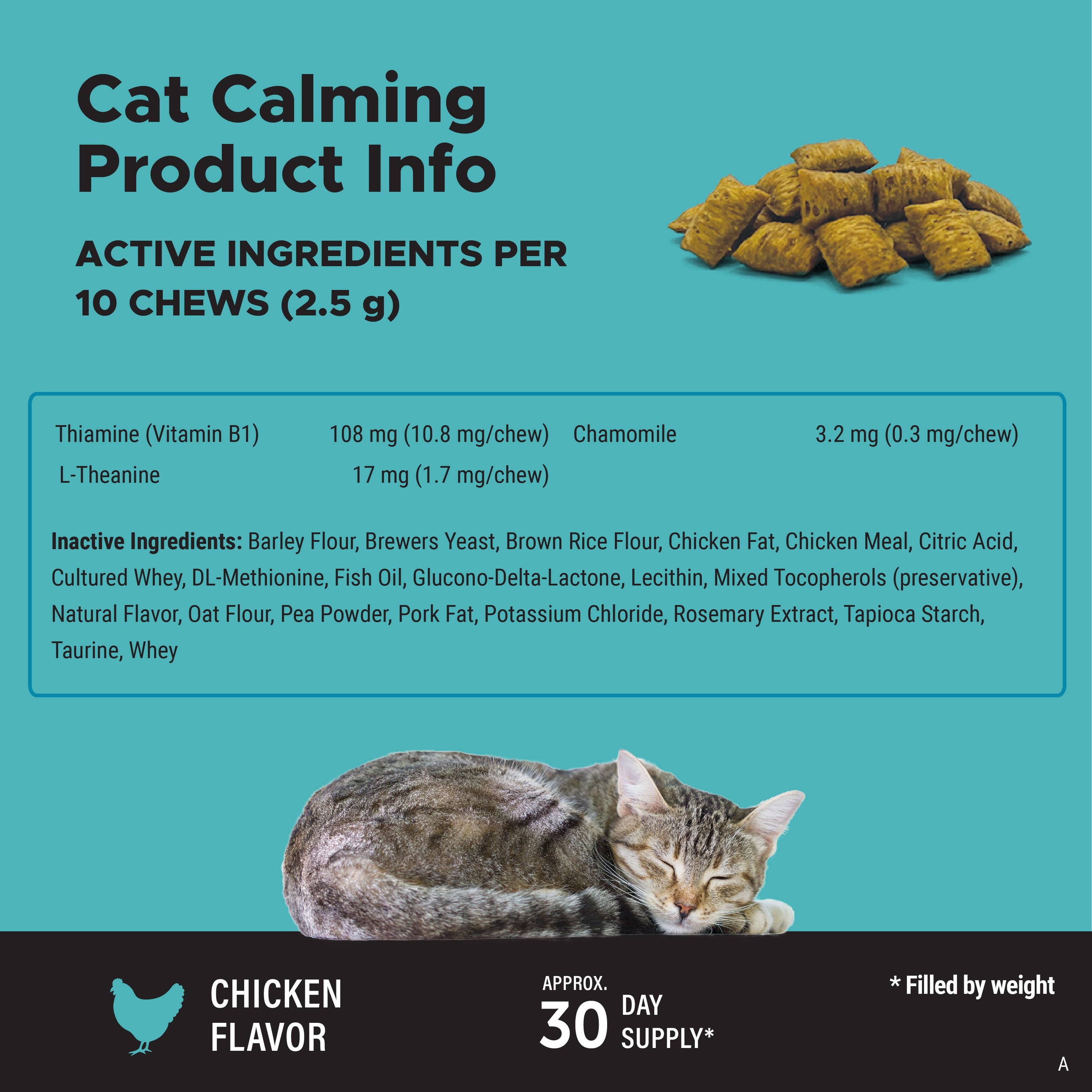 Pet Honesty - Dual Texture Calming Supplement for Cats (Chicken Flavor)