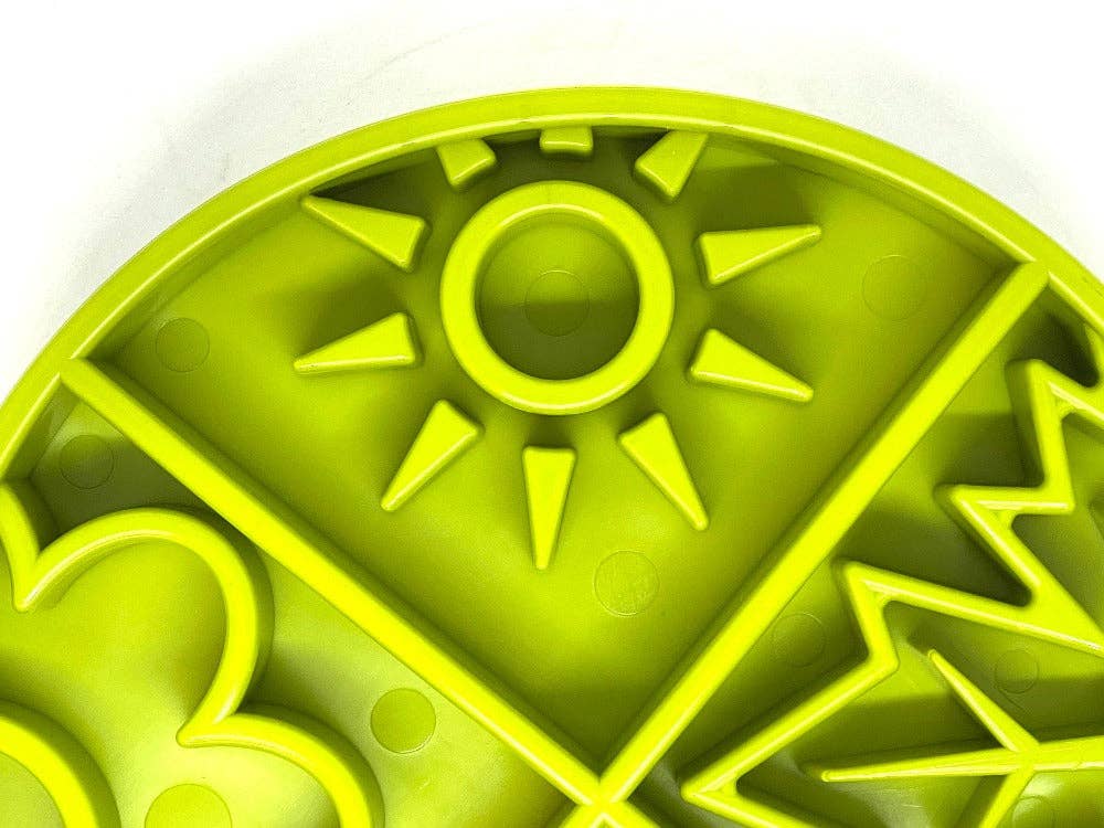 SodaPup Dog Toys - Four Seasons Design Shallow eBowl Enrichment Slow Feeder Bow: Green