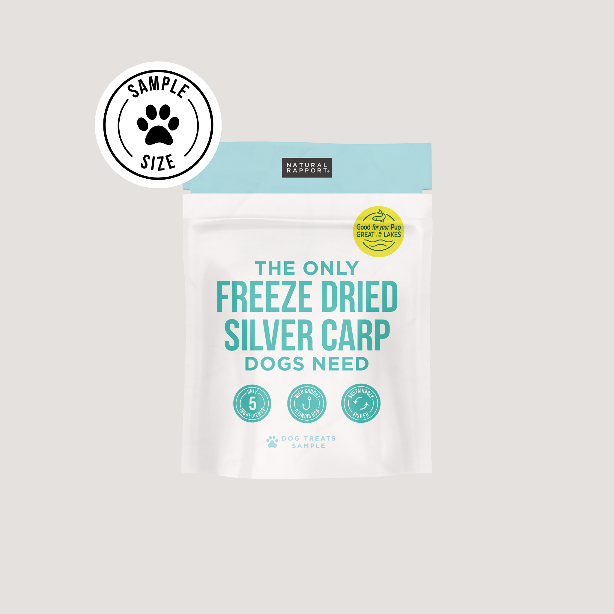 Natural Rapport - The Only Freeze Dried Silver Carp Dogs Need: 3.5 oz bag