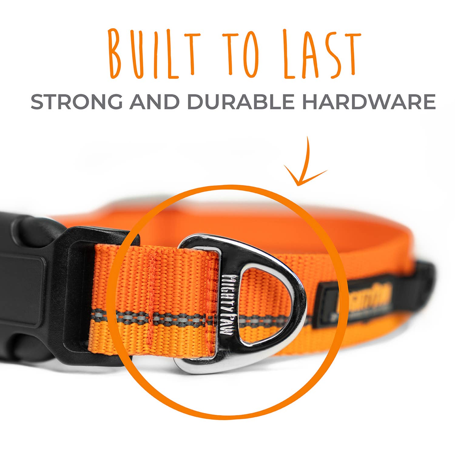 Mighty Paw - Standard Reflective Colorblast Dog Collar: Green / Medium