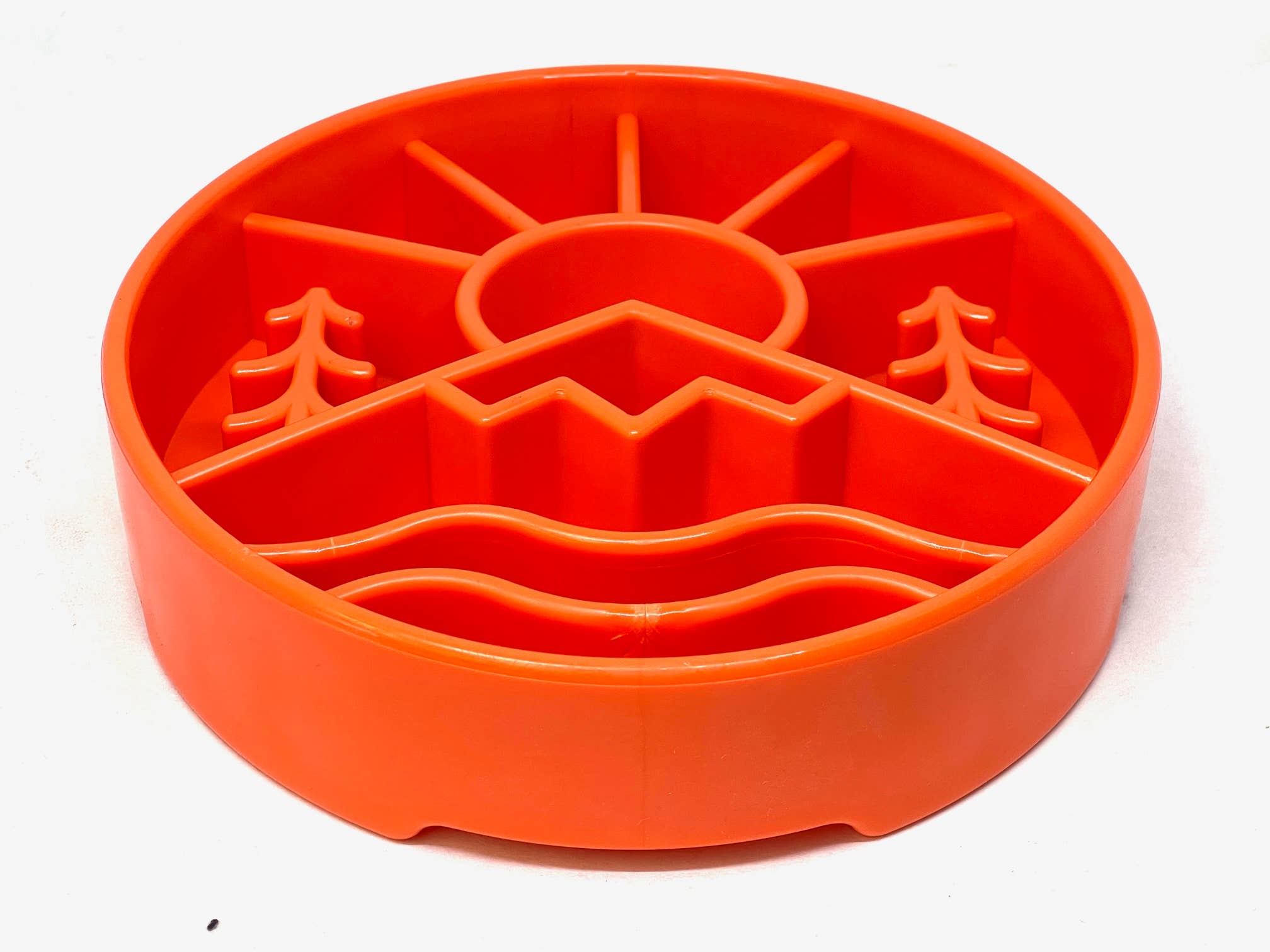 SodaPup Dog Toys - Great Outdoors Design eBowl Enrichment Slow Feeder Bowl for: Yellow