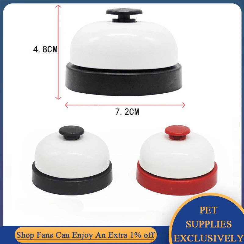 YIKELEATHER - Pet Interactive Bell Toy Dog Training Called Dinner Small Bell Puppy Feeding Reminder Simple Solid Color Ring Teddy Dog Products: Blue Bells