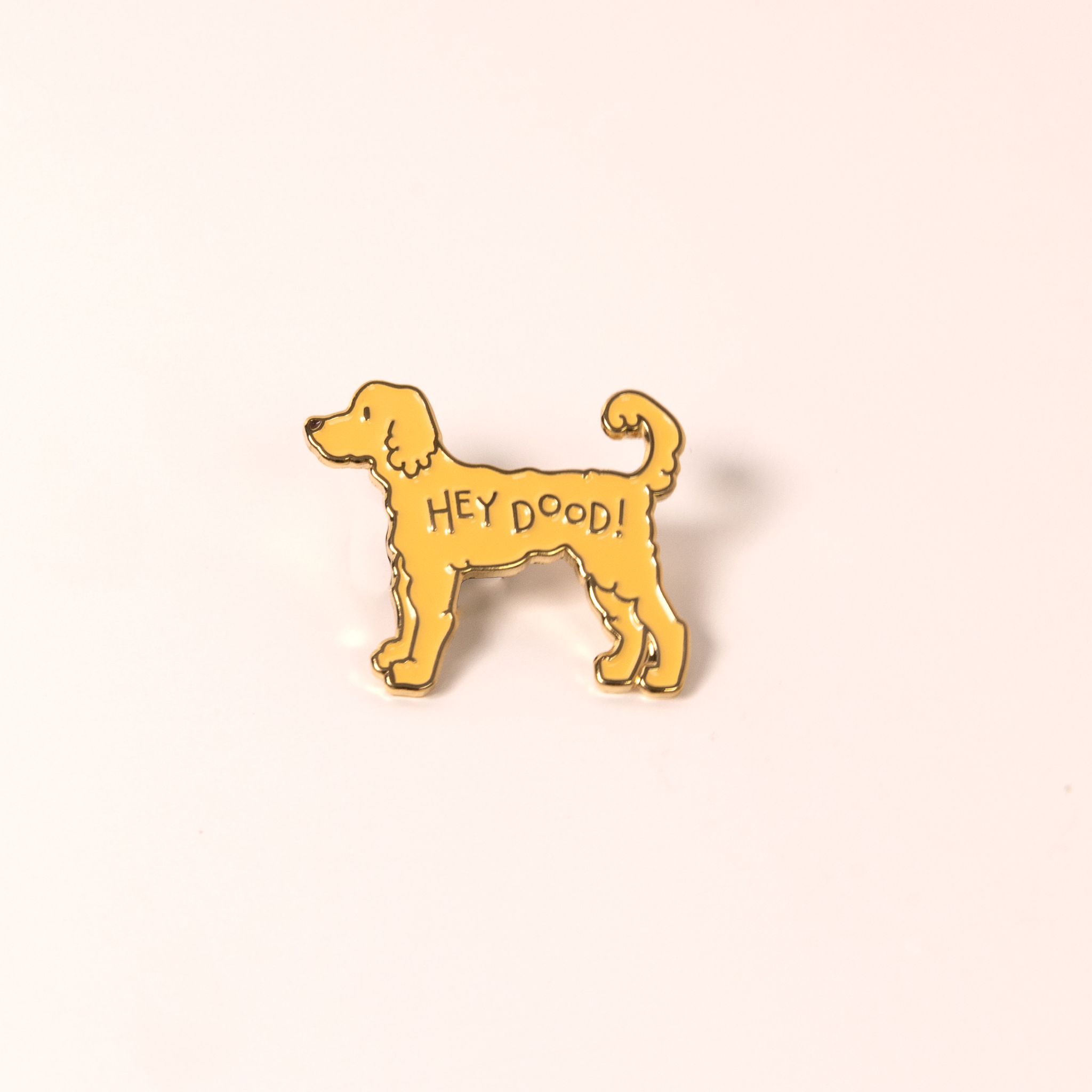 K9 Sport Sack - Hey Dood! Doodle Enamel Pin: Golden