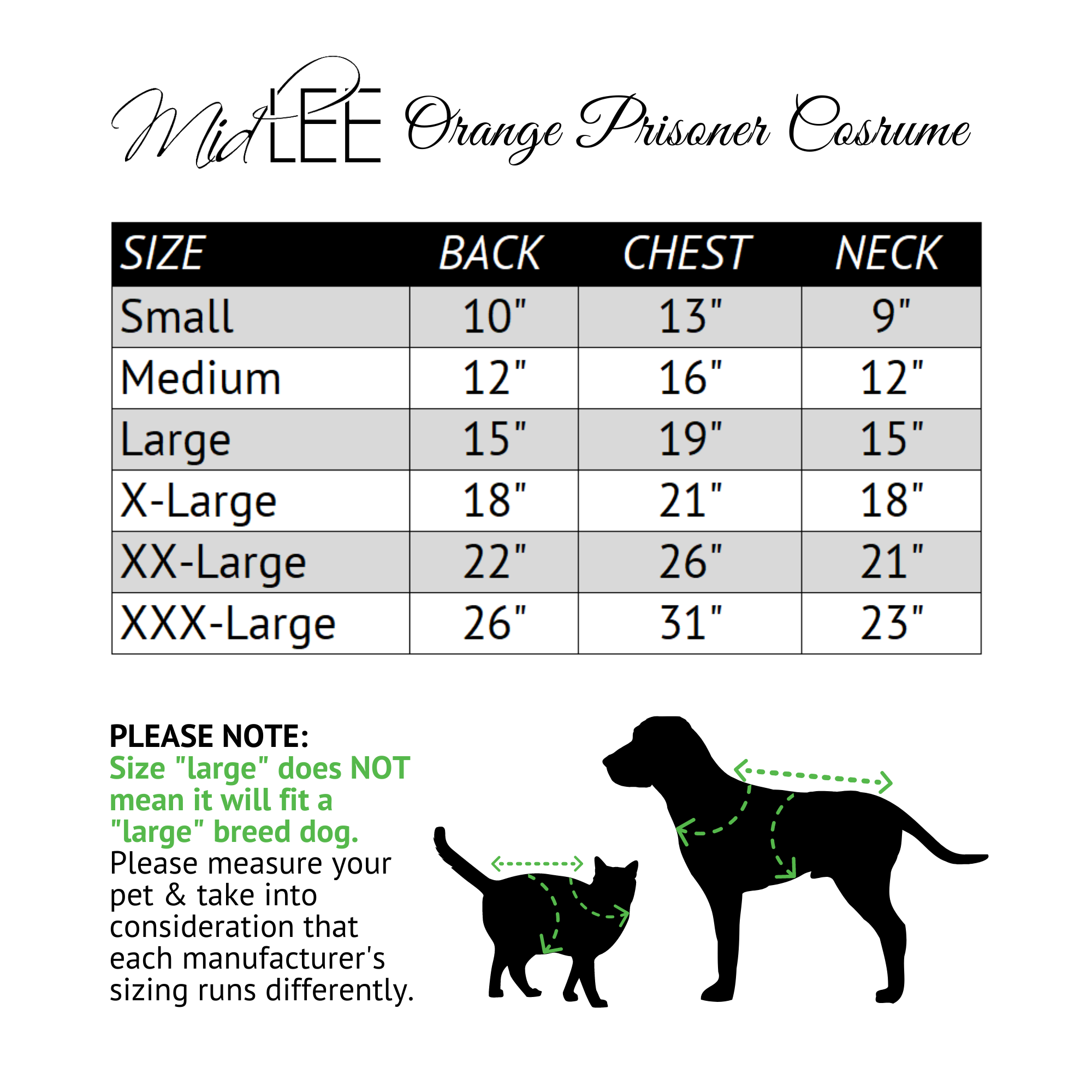 Midlee Designs - Midlee Orange Prisoner Costume: Medium