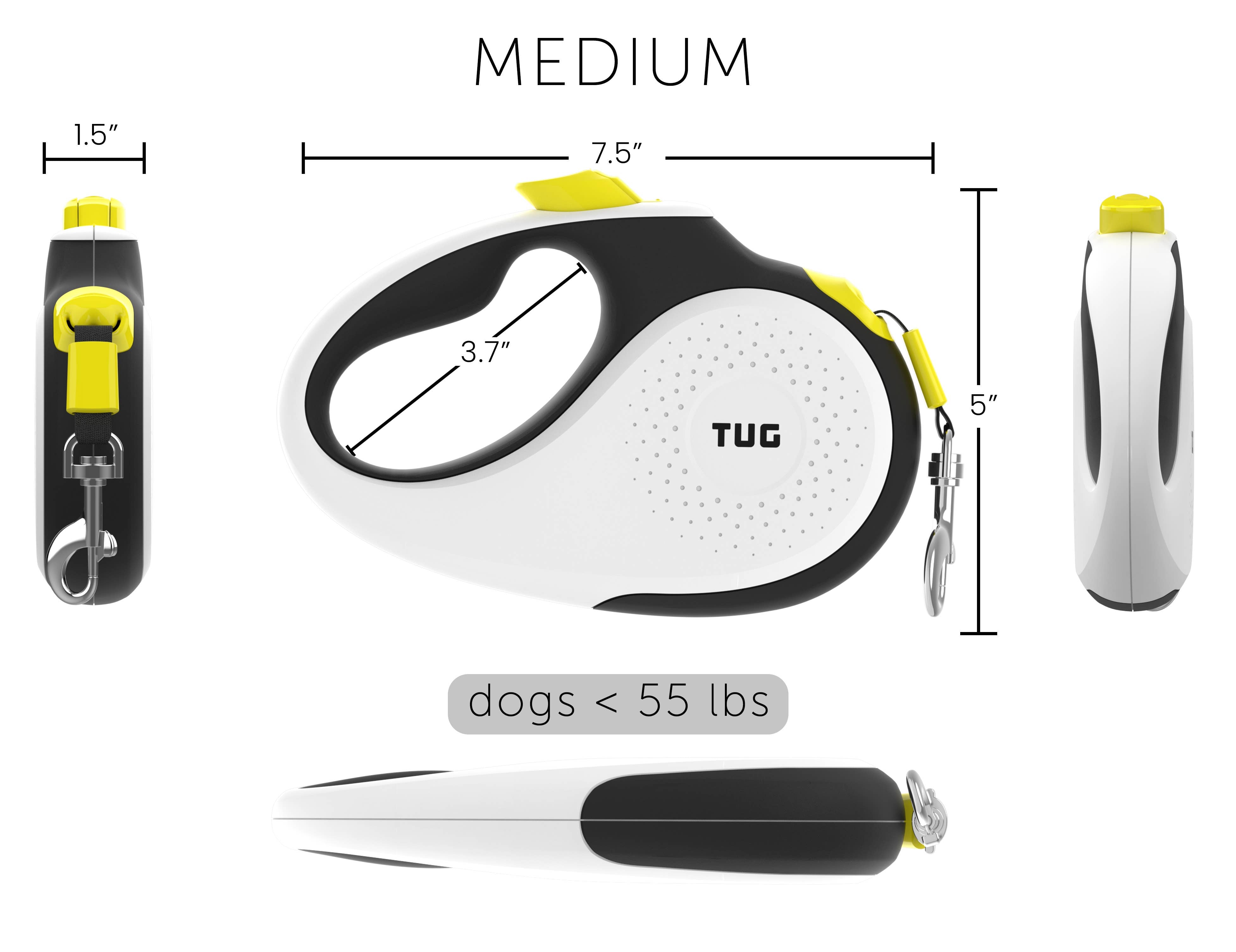 Tug Pet Products - TUG Original 360° Tangle-Free Retractable Dog Leash (Medium)